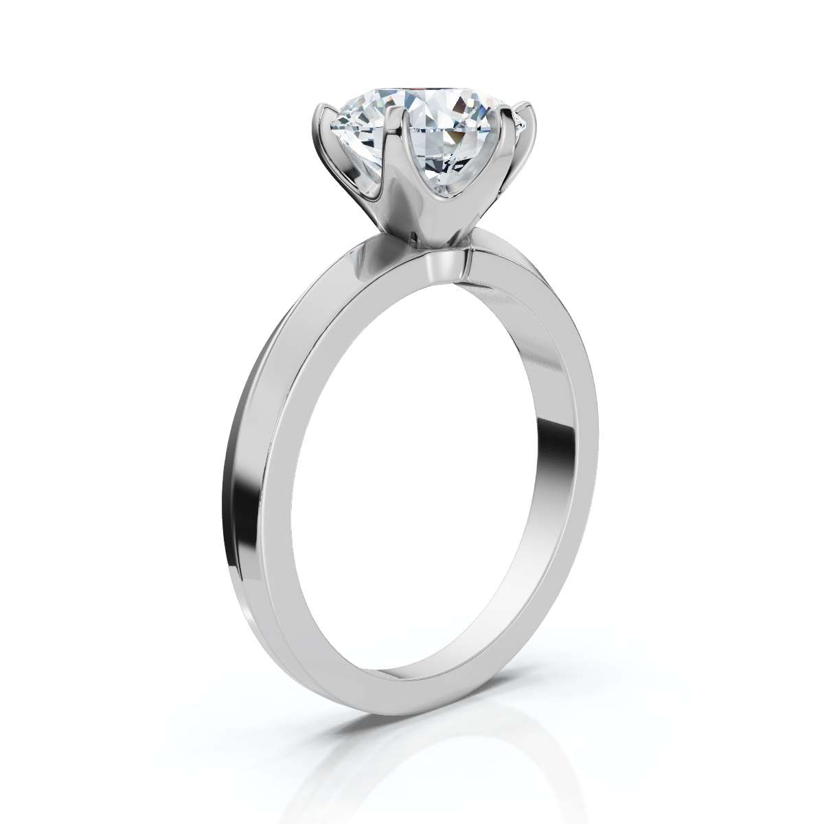 14K White Gold Lirael Solitaire Engagement Ring 