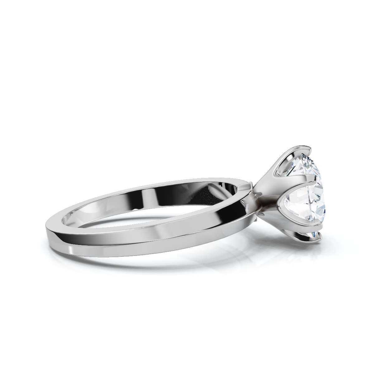 14K White Gold Lirael Solitaire Engagement Ring 