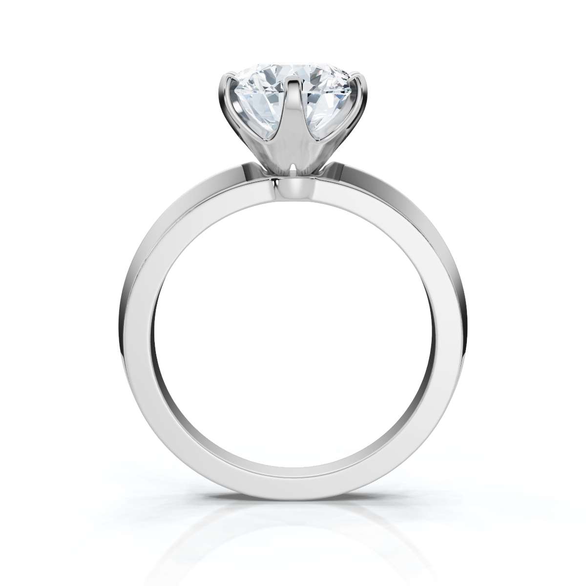 14K White Gold Lirael Solitaire Engagement Ring 