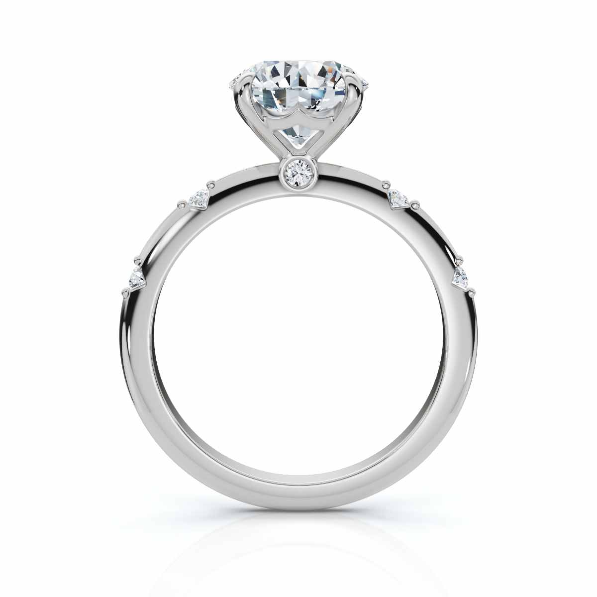 14K White Gold Clarke Accents Lab Grown Diamond Ring (1/20 ct. tw)