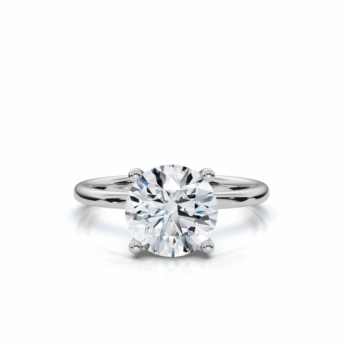14K White Gold Orivelle Hidden Accents Lab Grown Diamond Engagement Ring (1/10 ct. tw)