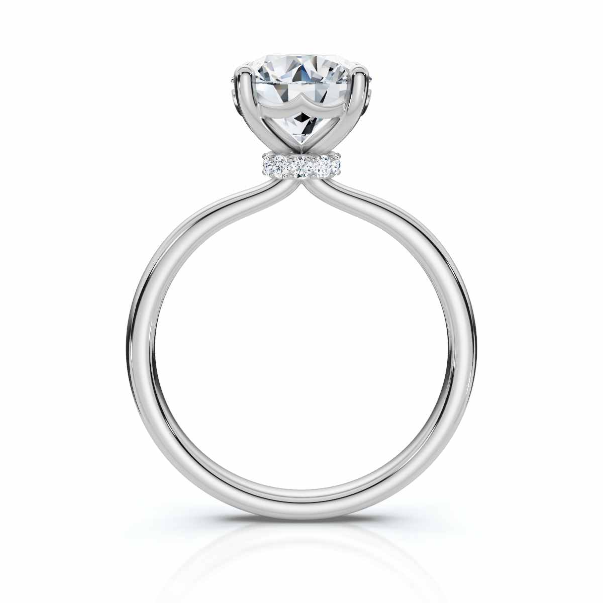 14K White Gold Orivelle Hidden Accents Lab Grown Diamond Engagement Ring (1/10 ct. tw)