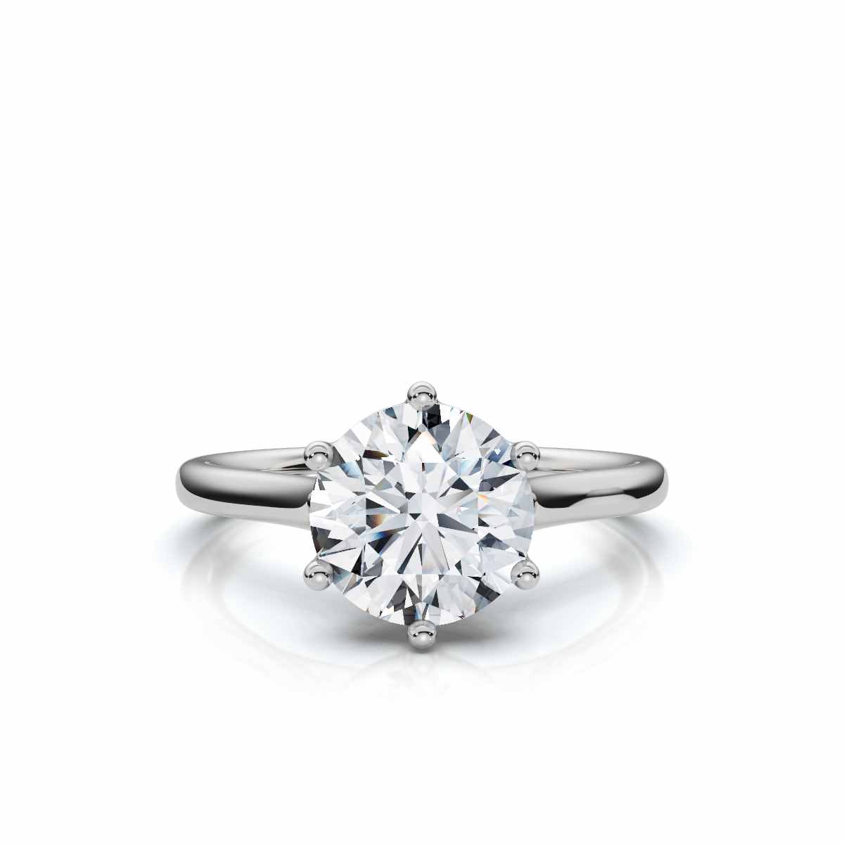 14K White Gold Stevie Hidden Accents Lab Grown Diamond Ring (1/20 ct. tw)