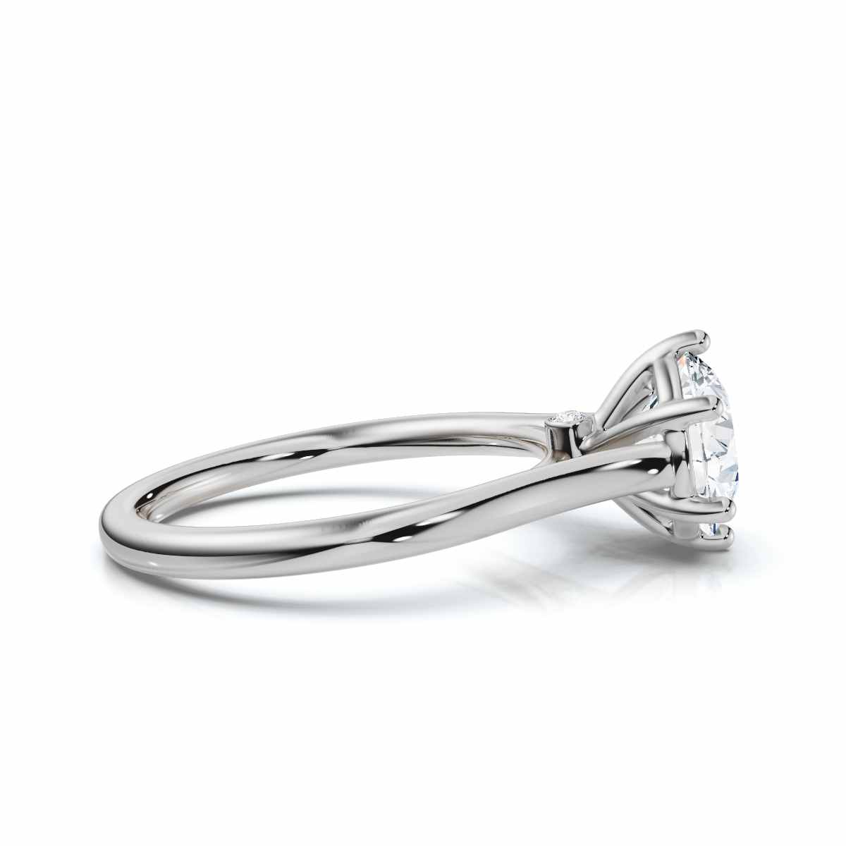 14K White Gold Stevie Hidden Accents Lab Grown Diamond Ring (1/20 ct. tw)