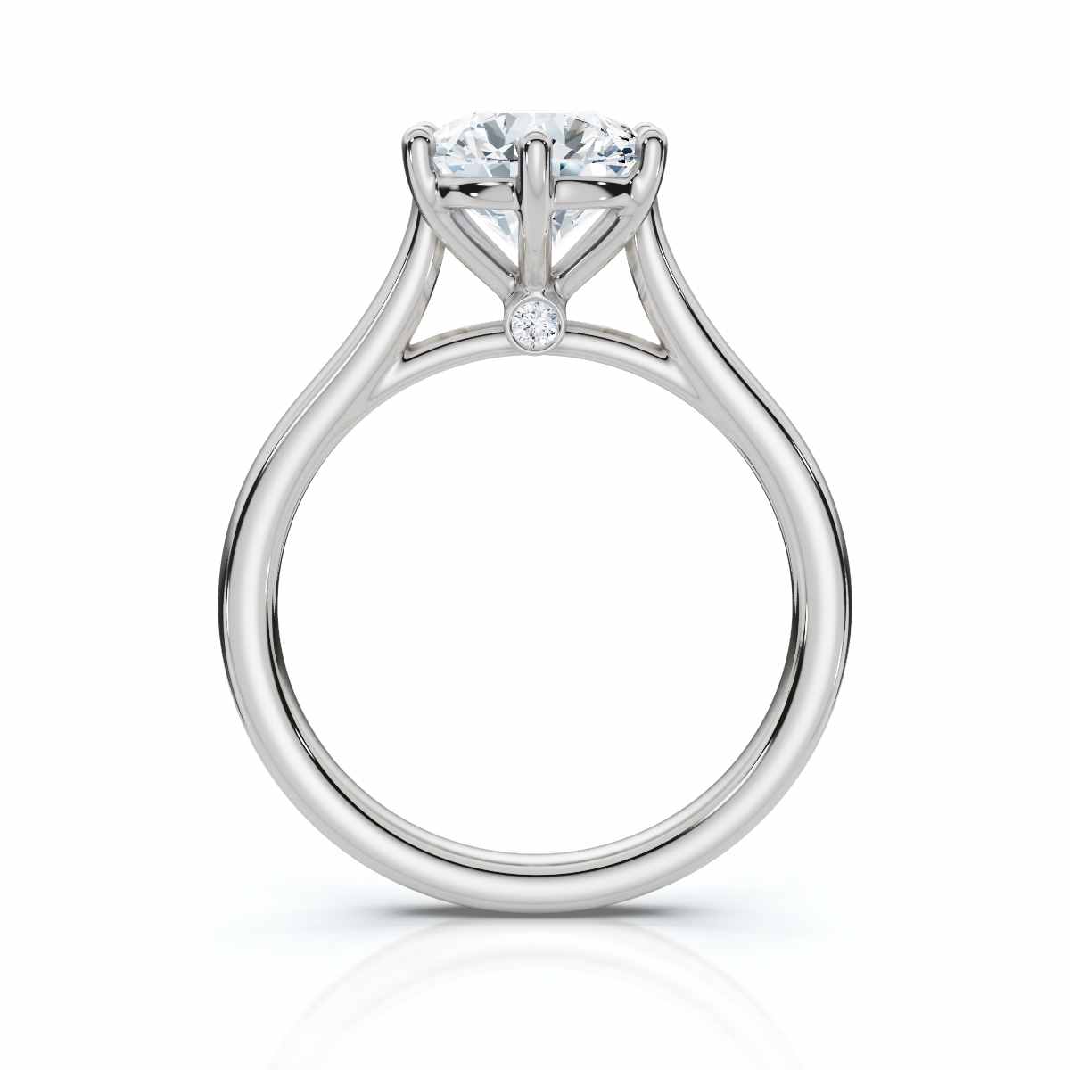 14K White Gold Stevie Hidden Accents Lab Grown Diamond Ring (1/20 ct. tw)