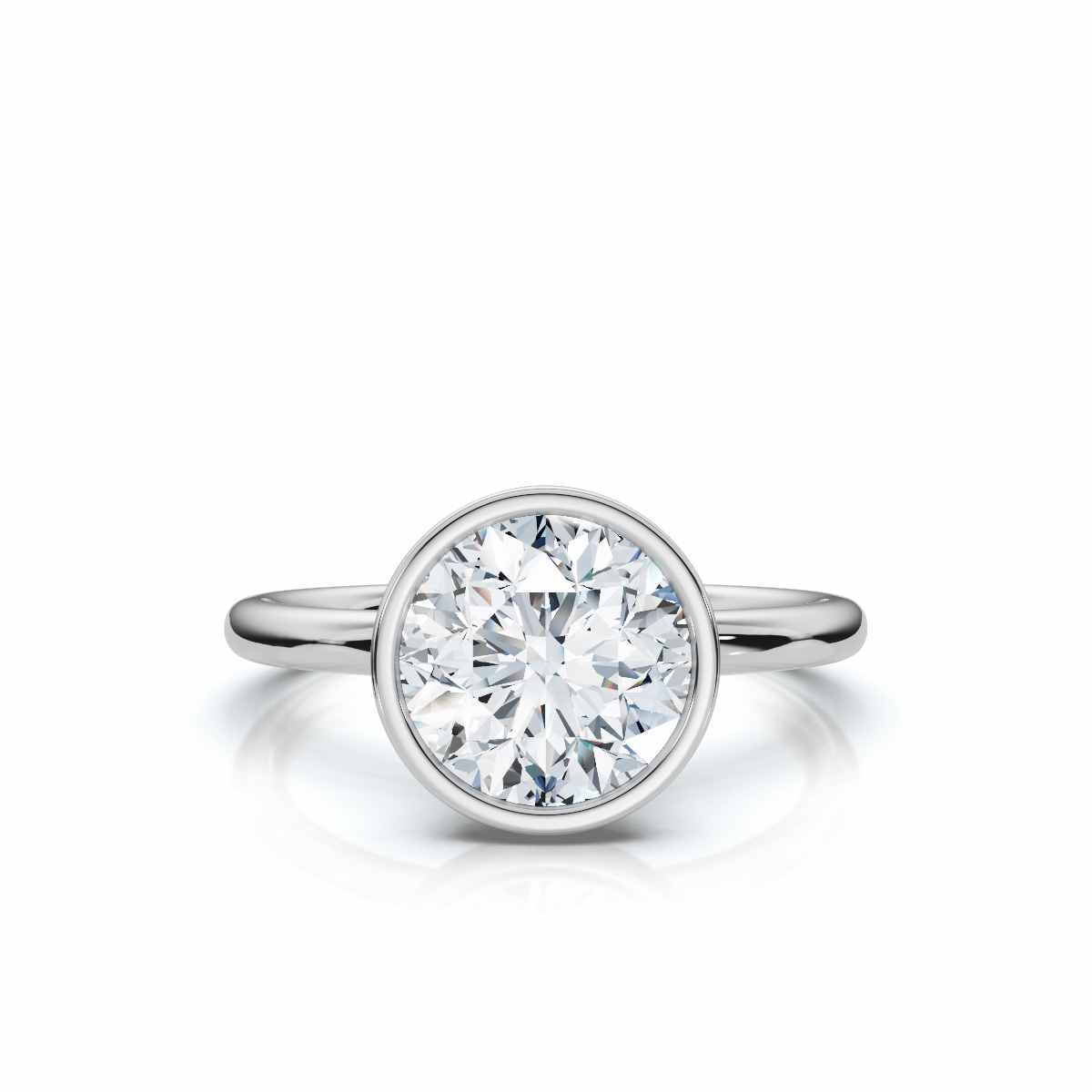 14K White Gold Cosette Hidden Accents Lab Grown Diamond Ring (1/20 ct. tw)