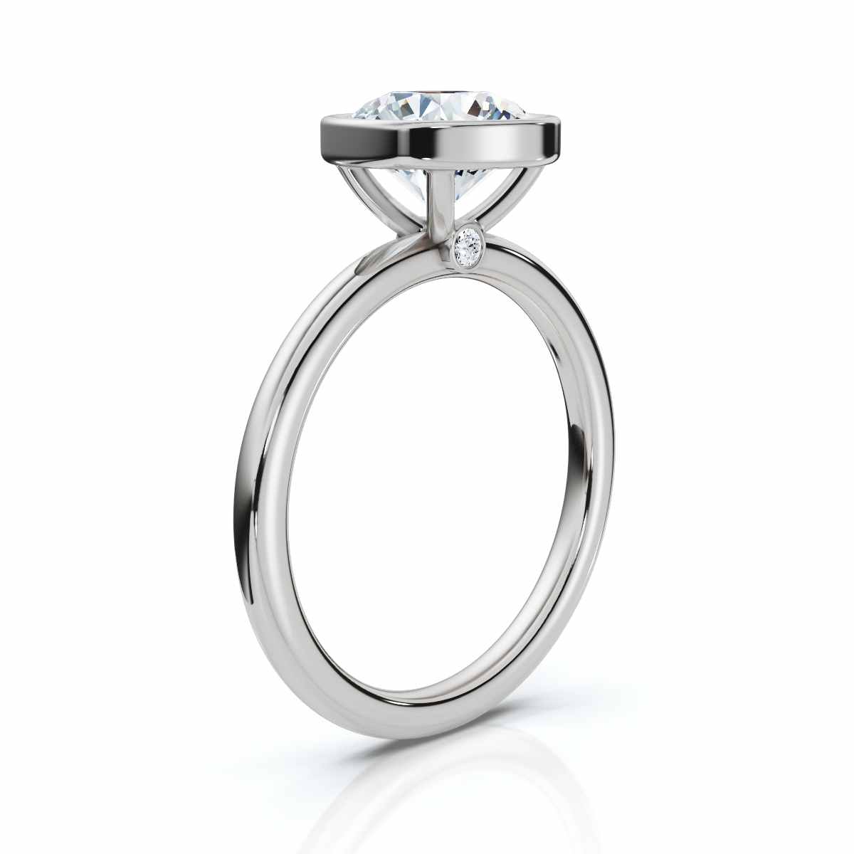 14K White Gold Cosette Hidden Accents Lab Grown Diamond Ring (1/20 ct. tw)