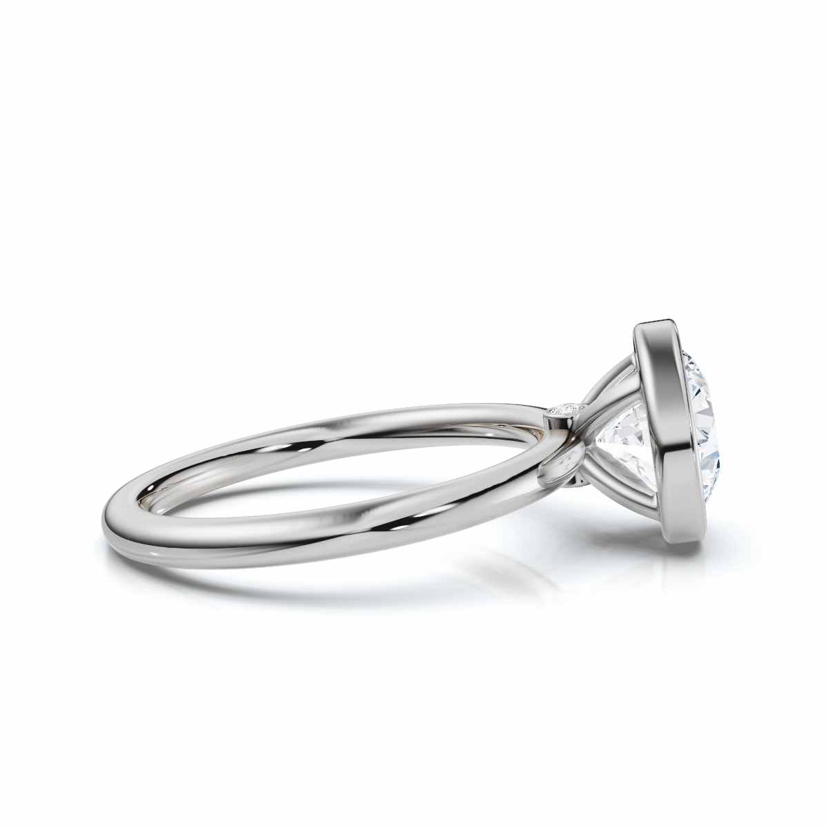 14K White Gold Cosette Hidden Accents Lab Grown Diamond Ring (1/20 ct. tw)