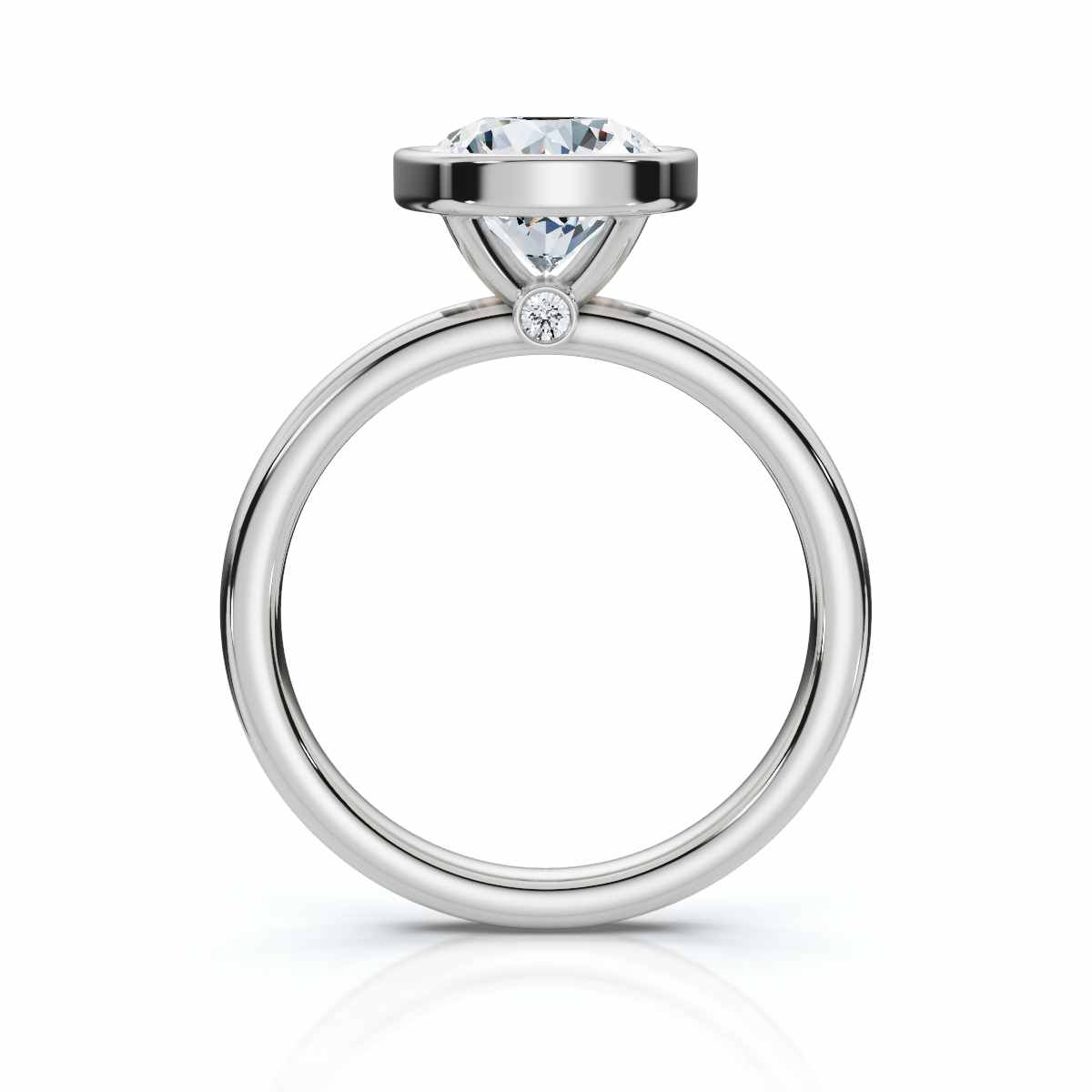 14K White Gold Cosette Hidden Accents Lab Grown Diamond Ring (1/20 ct. tw)