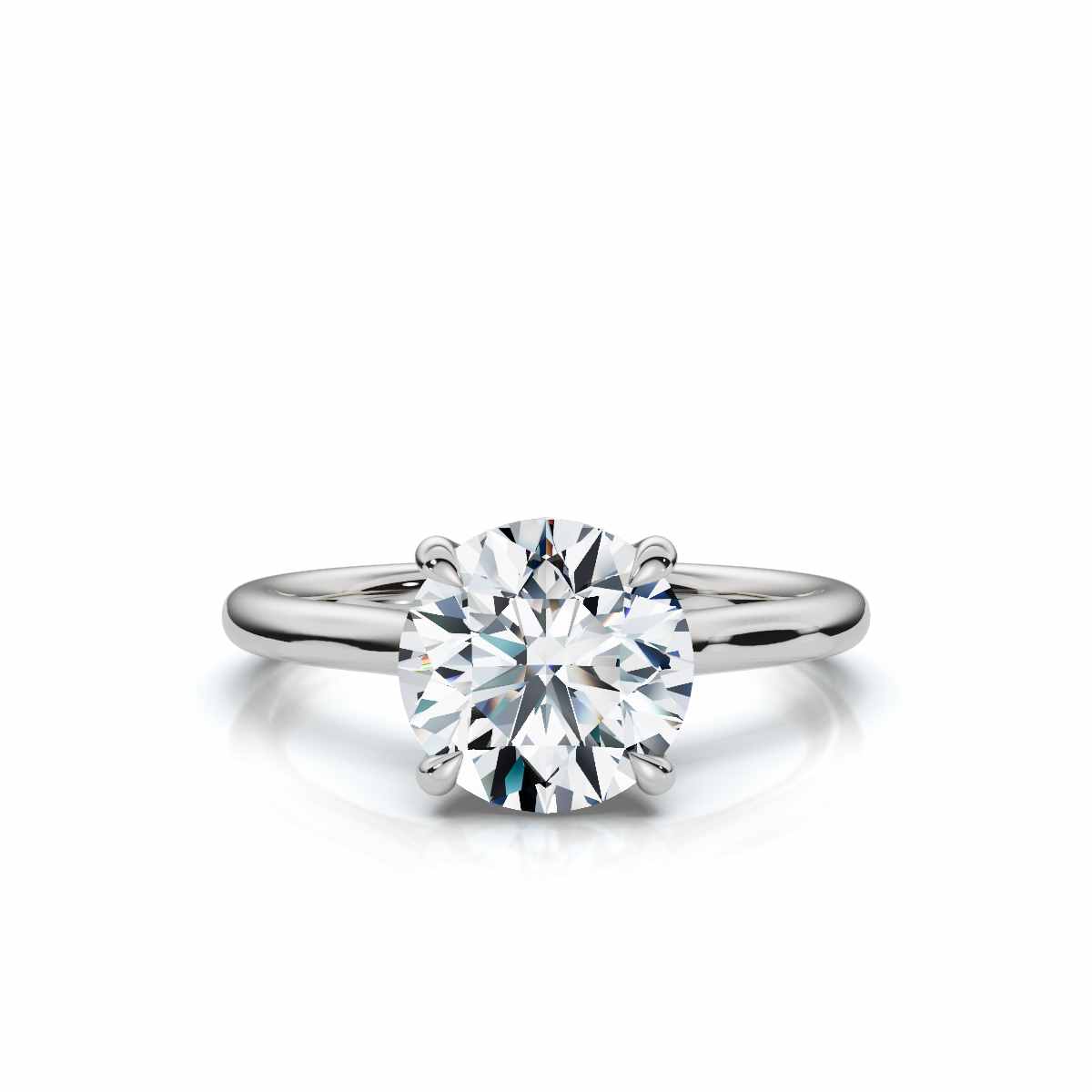 14K White Gold Colby Hidden Accents Lab Grown Diamond Ring (1/20 ct. tw)