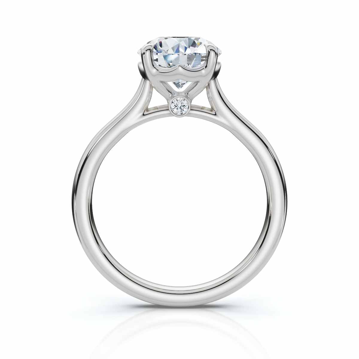 14K White Gold Colby Hidden Accents Lab Grown Diamond Ring (1/20 ct. tw)