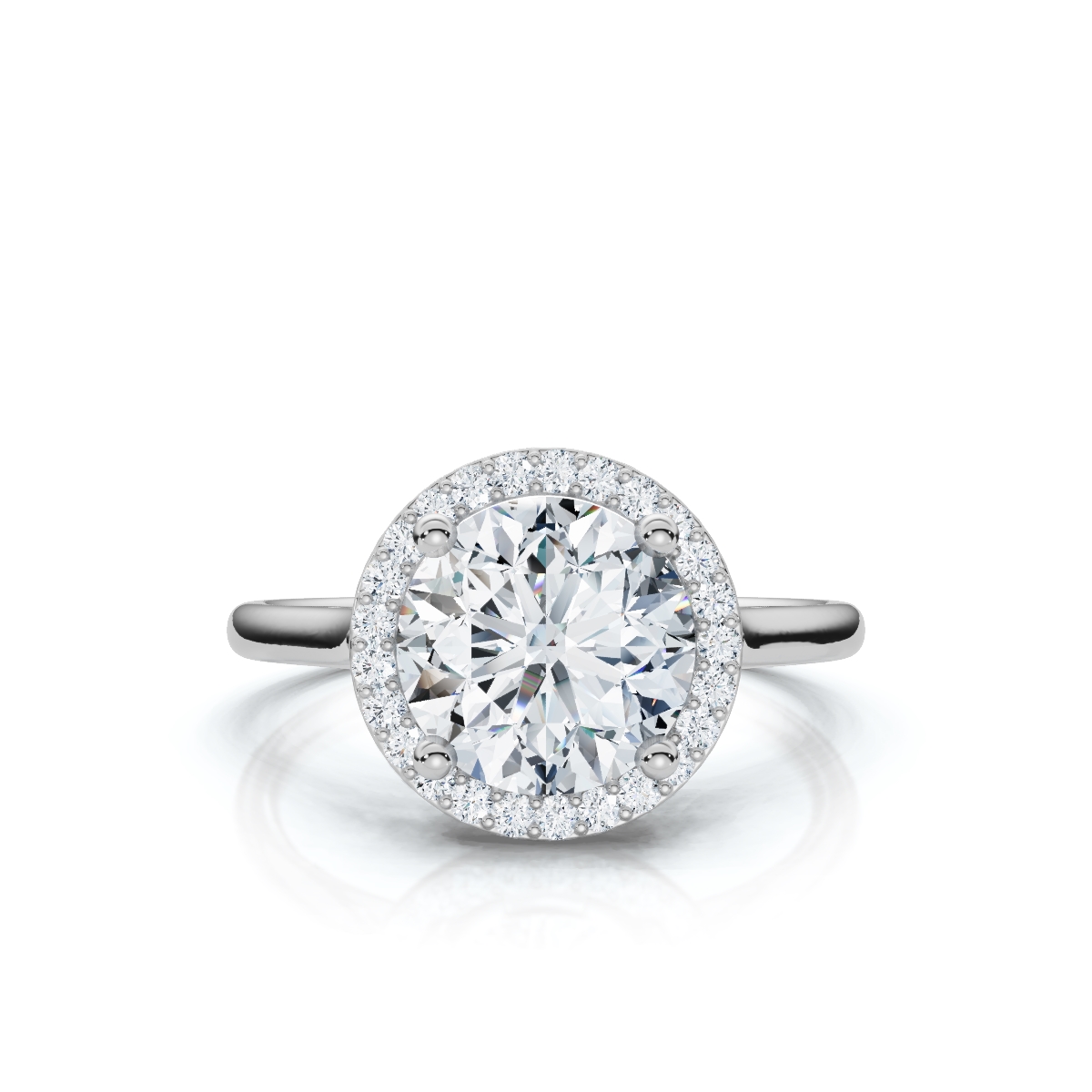 14K White Gold Peggy Halo Lab Grown Diamond Ring (1/6 ct. tw)