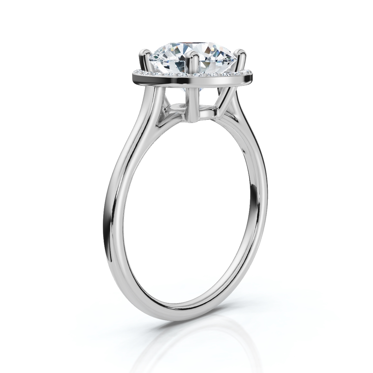 14K White Gold Peggy Halo Lab Grown Diamond Ring (1/6 ct. tw)
