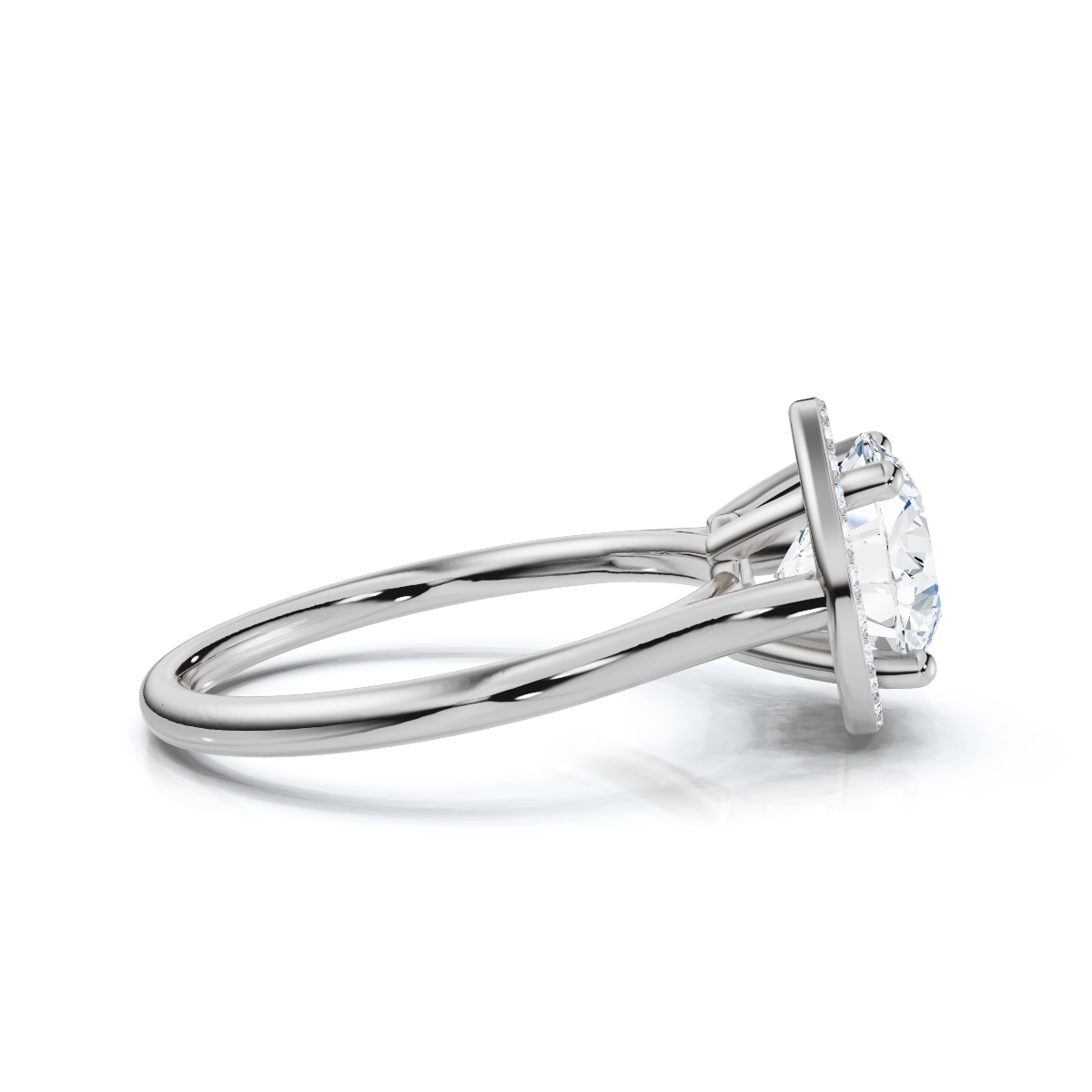 14K White Gold Peggy Halo Lab Grown Diamond Ring (1/6 ct. tw)
