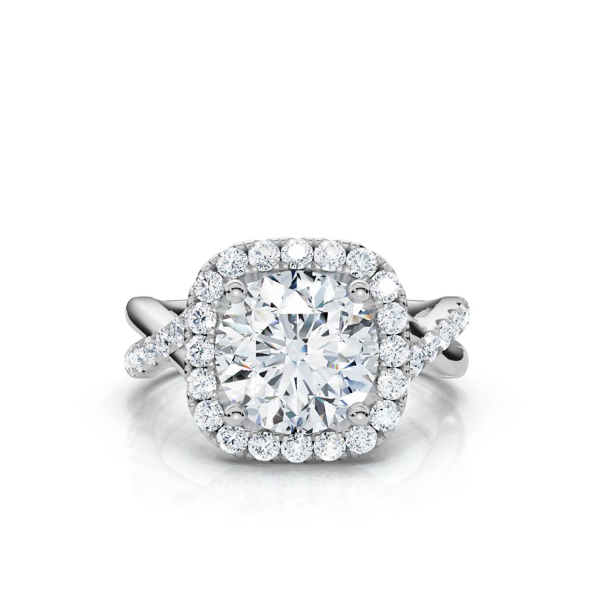 14K White Gold Virela Halo Lab Grown Diamond Ring (1/2 ct. tw)