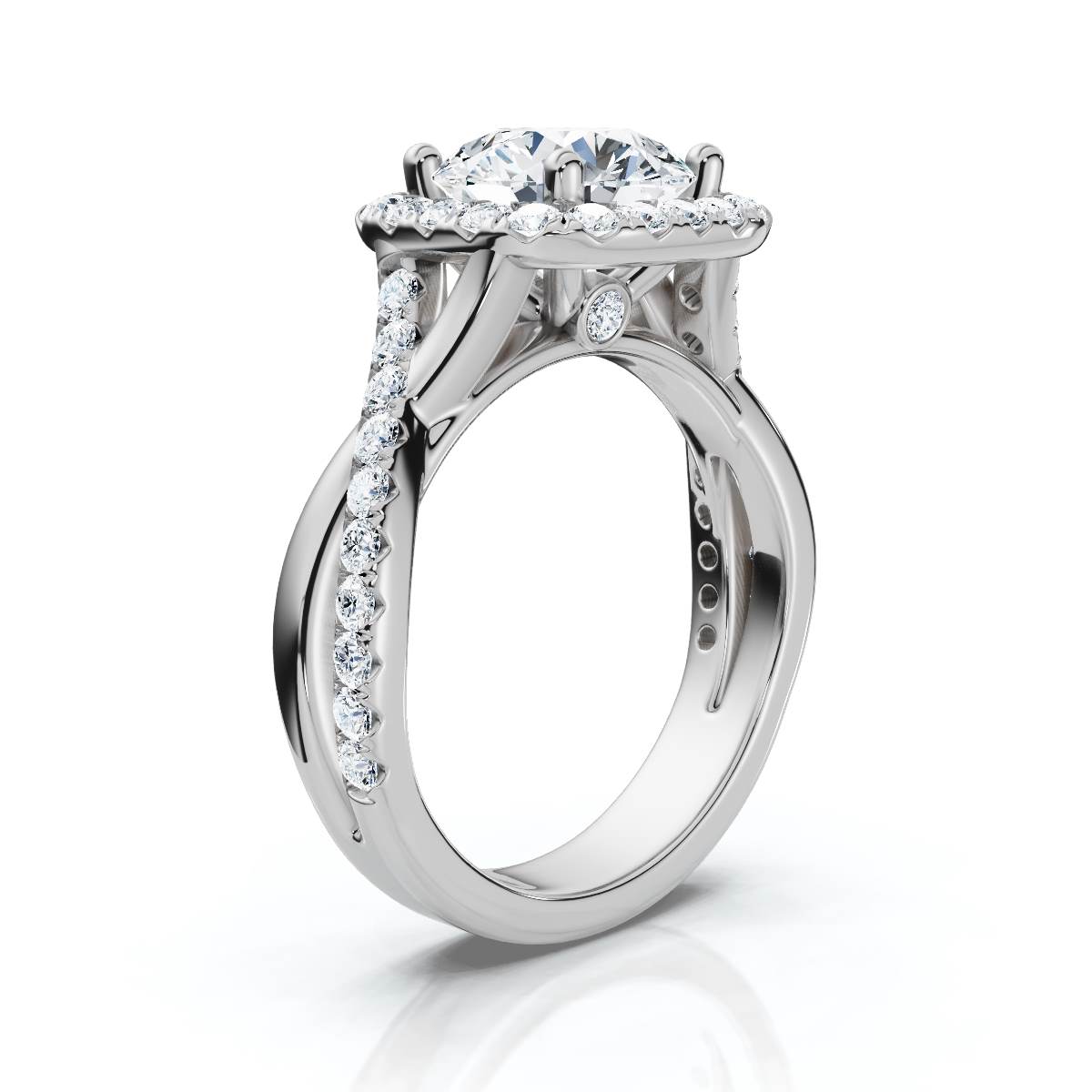 14K White Gold Virela Halo Lab Grown Diamond Ring (1/2 ct. tw)