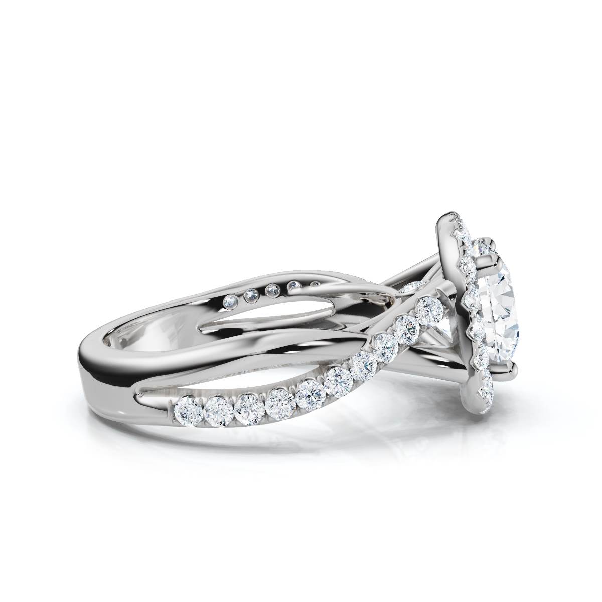 14K White Gold Virela Halo Lab Grown Diamond Ring (1/2 ct. tw)