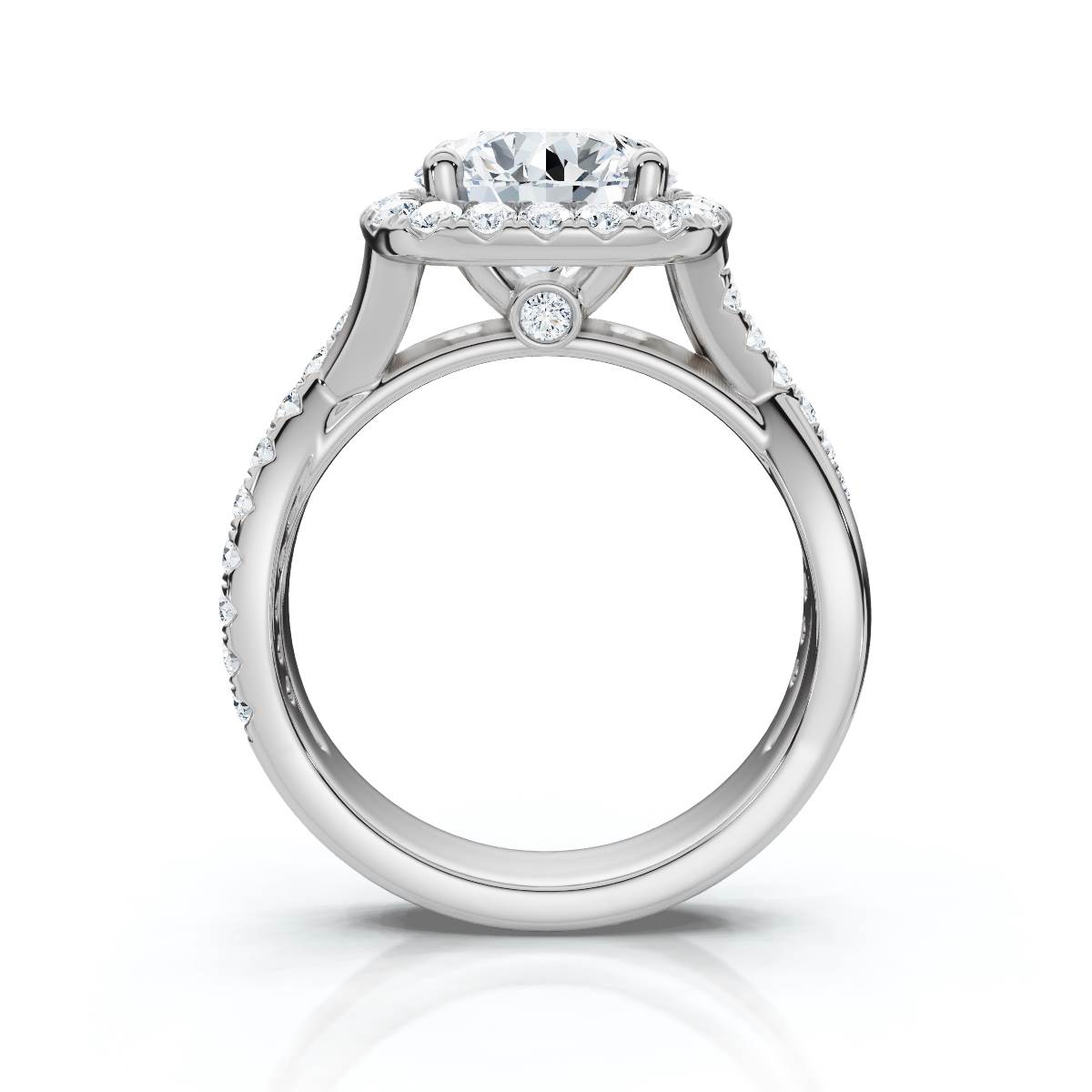 14K White Gold Virela Halo Lab Grown Diamond Ring (1/2 ct. tw)