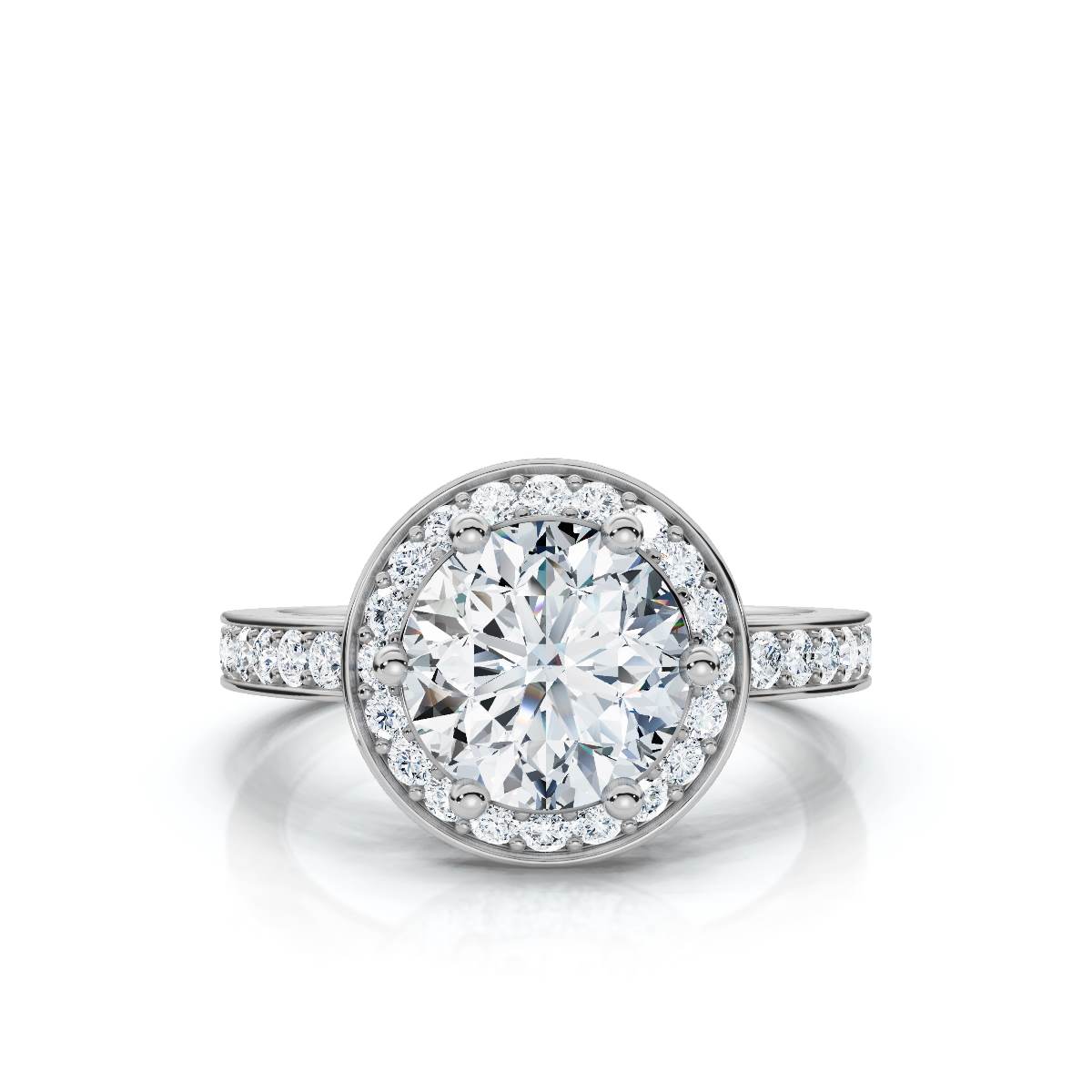 14K White Gold Kova Accents Lab Grown Diamond Engagement Ring (1/2 ct. tw)