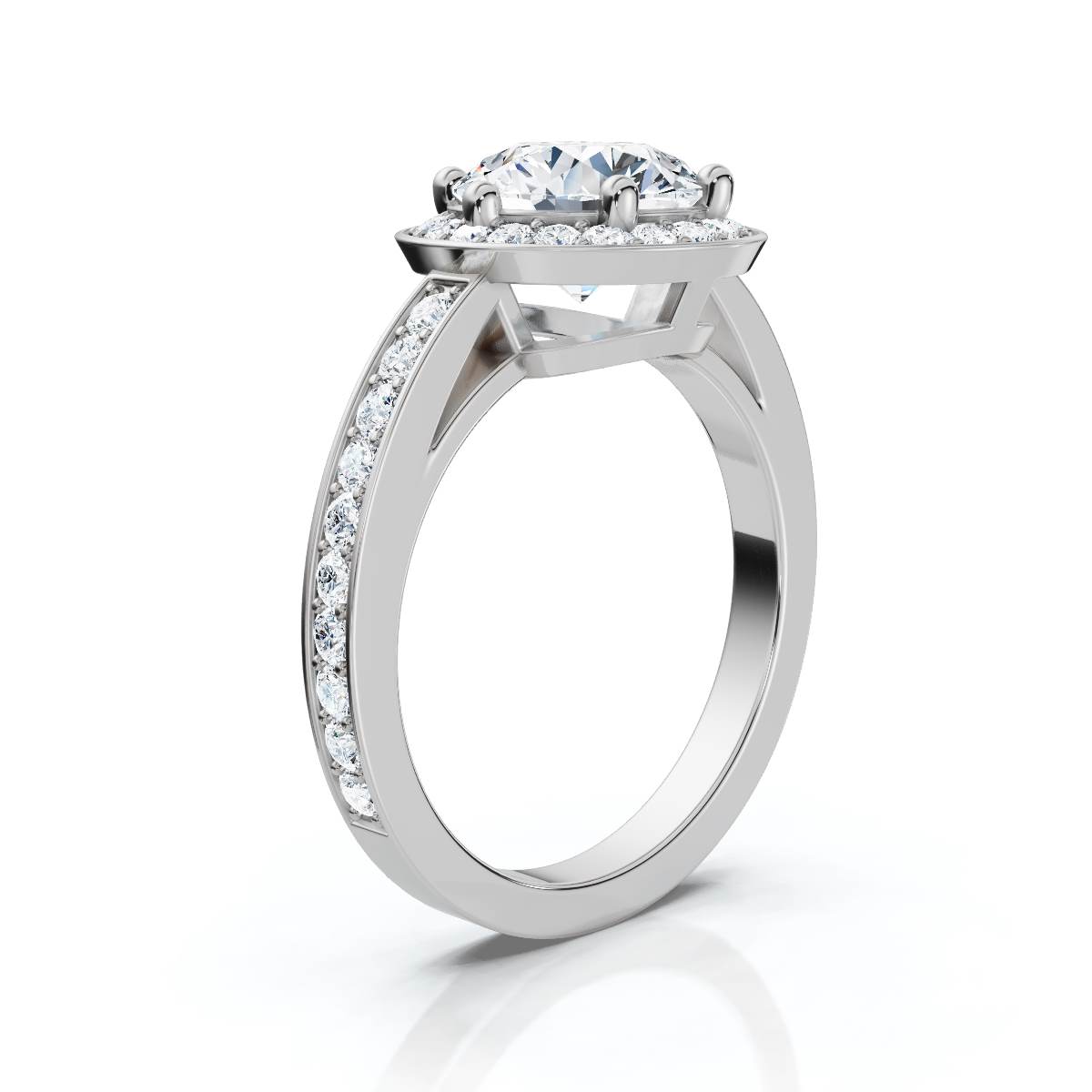 14K White Gold Kova Accents Lab Grown Diamond Engagement Ring (1/2 ct. tw)