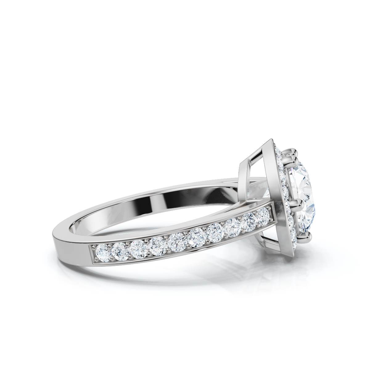 14K White Gold Kova Accents Lab Grown Diamond Engagement Ring (1/2 ct. tw)