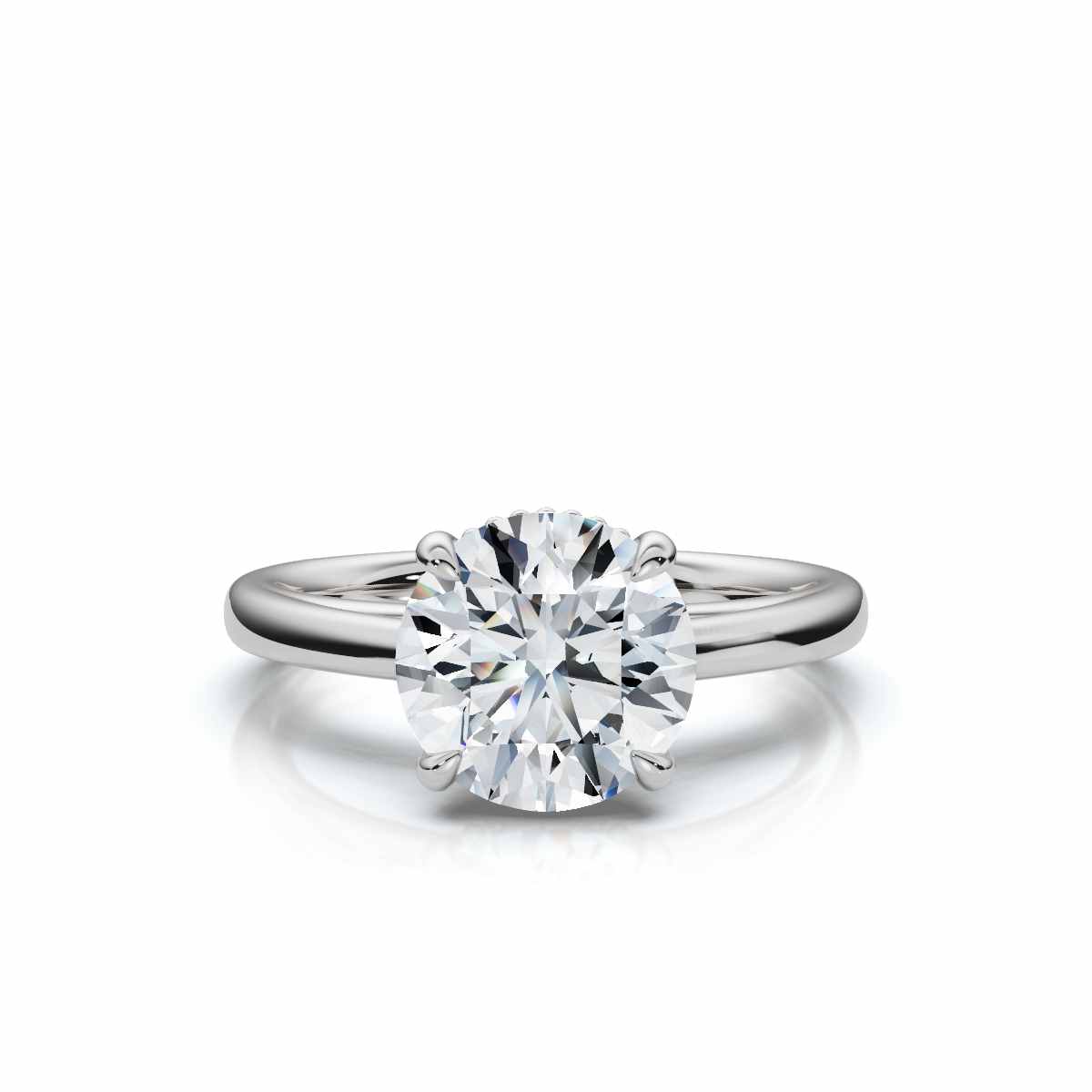 14K White Gold Quenirae Solitaire Engagement Ring 