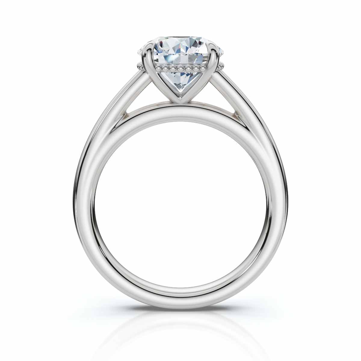 14K White Gold Quenirae Solitaire Engagement Ring 