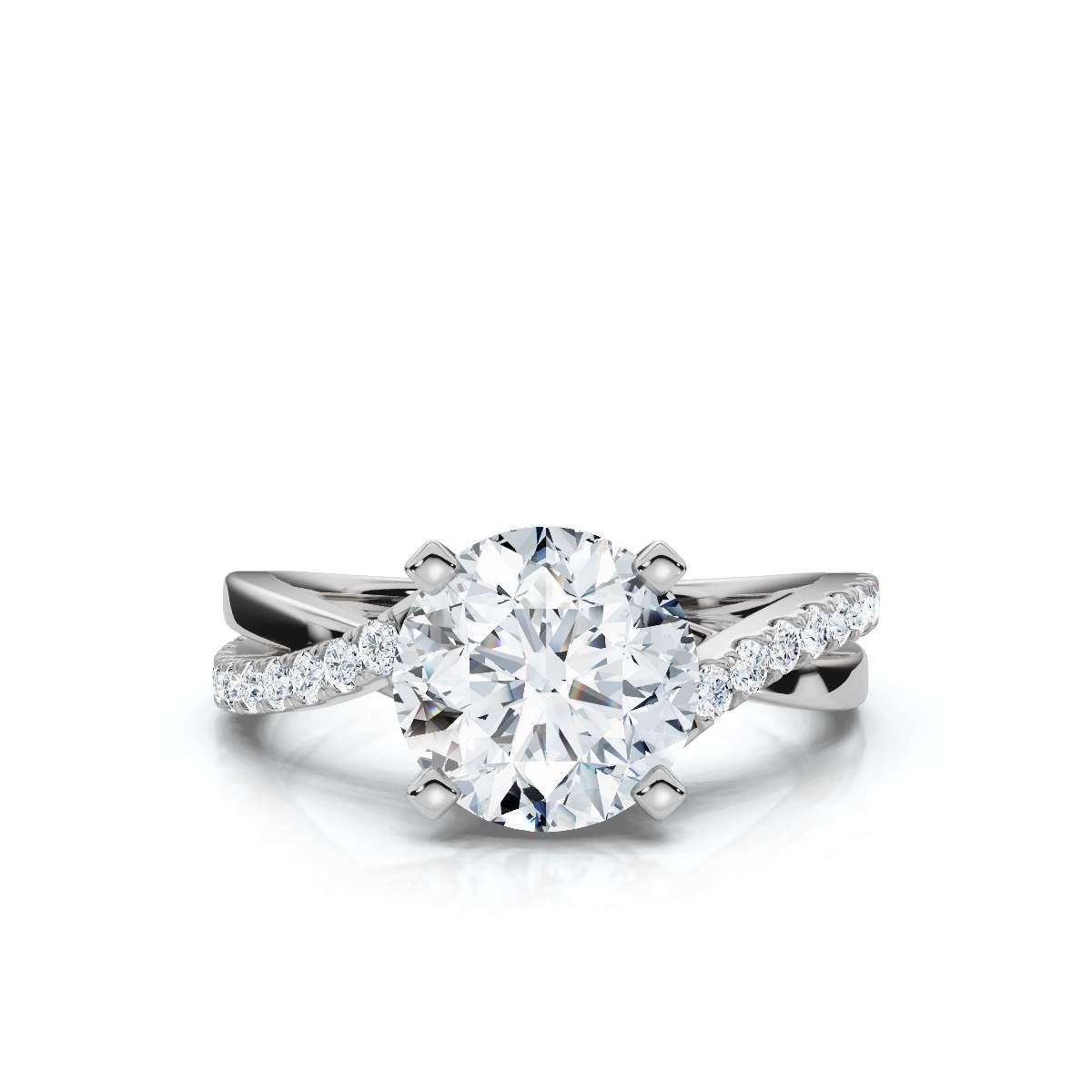 14K White Gold Jayne Accents Lab Grown Diamond Ring (1/5 ct. tw)