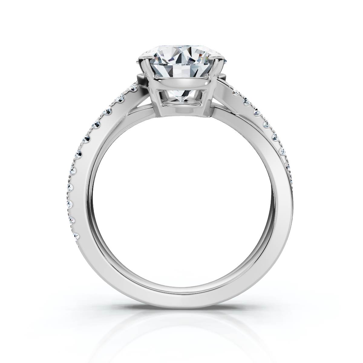 14K White Gold Jayne Accents Lab Grown Diamond Ring (1/5 ct. tw)