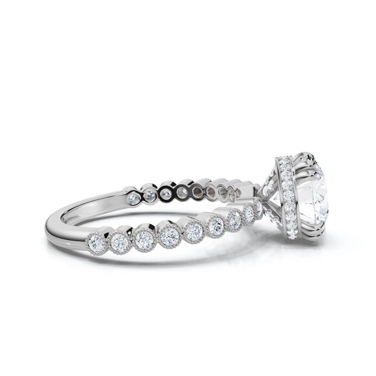 14K White Gold Anslie Accents Lab Grown Diamond Ring (1/4 ct. tw)