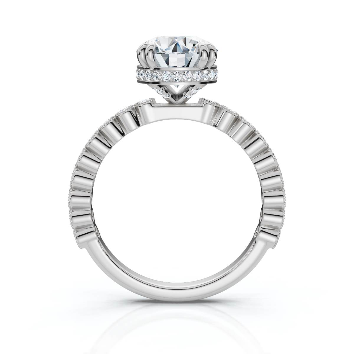 14K White Gold Anslie Accents Lab Grown Diamond Ring (1/4 ct. tw)