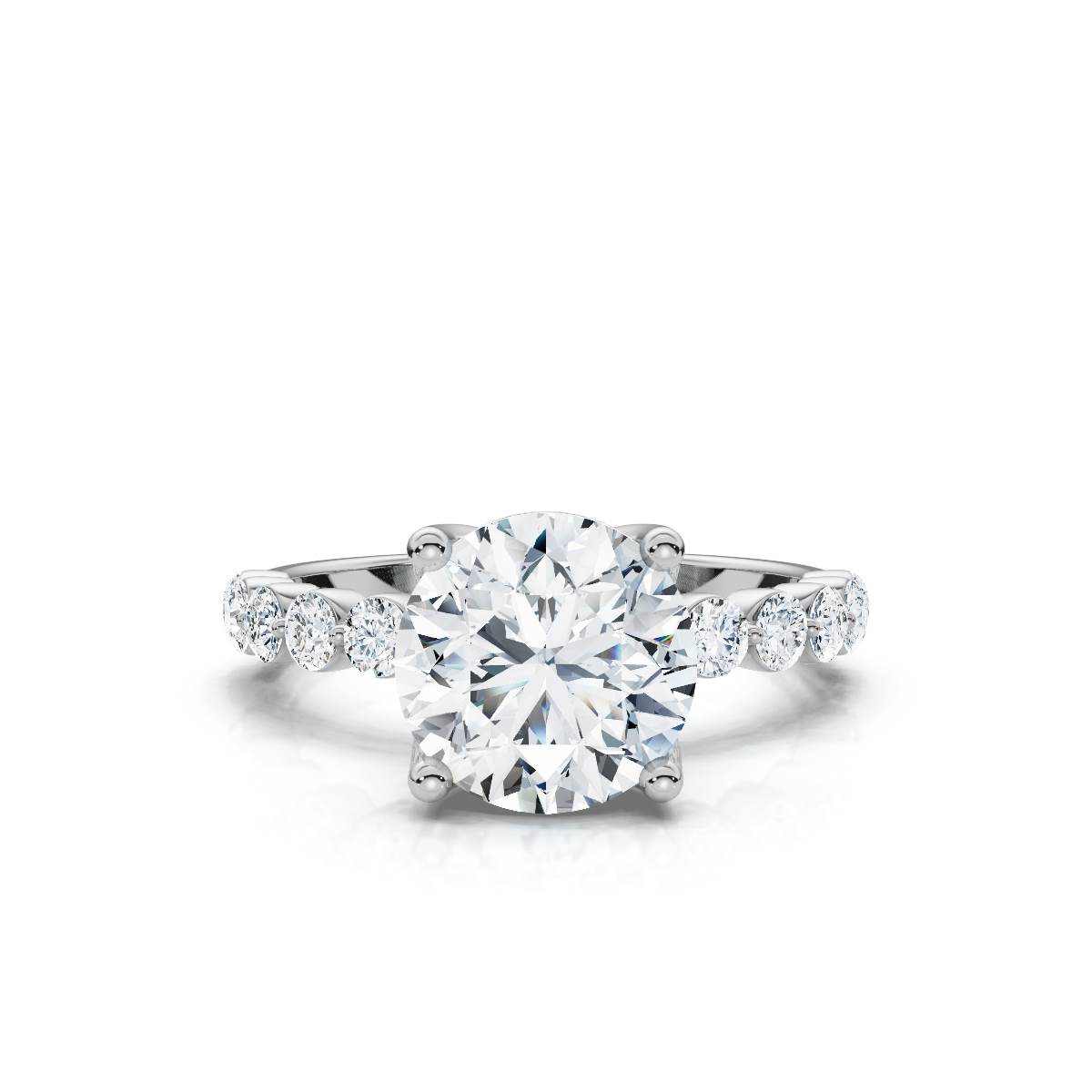14K White Gold Sylvette Accents Lab Grown Diamond Engagement Ring (2/5 ct. tw)