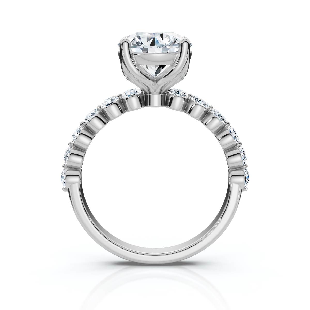 14K White Gold Sylvette Accents Lab Grown Diamond Engagement Ring (2/5 ct. tw)