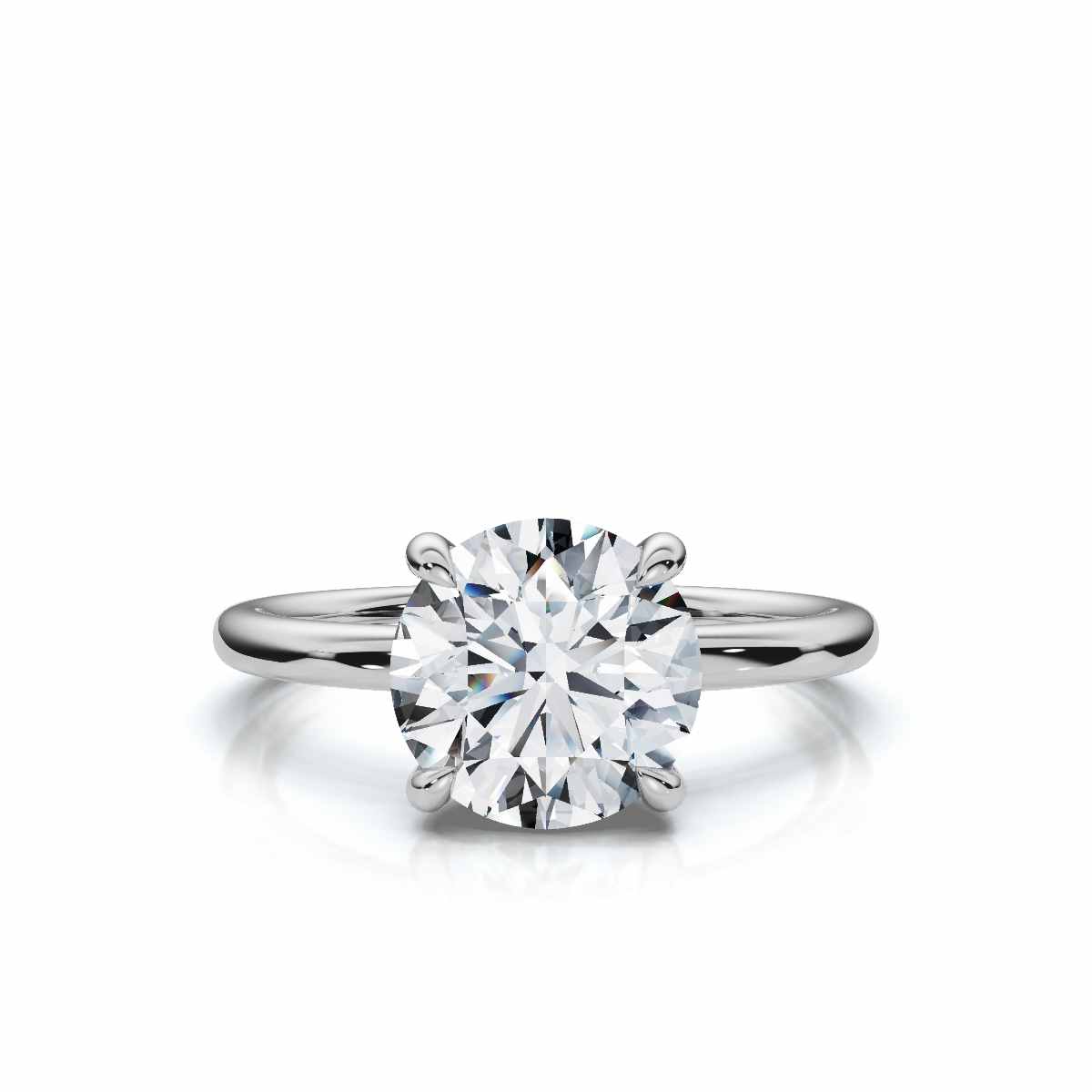 14K White Gold Keira Hidden Accents Lab Grown Diamond Ring (1/20 ct. tw)