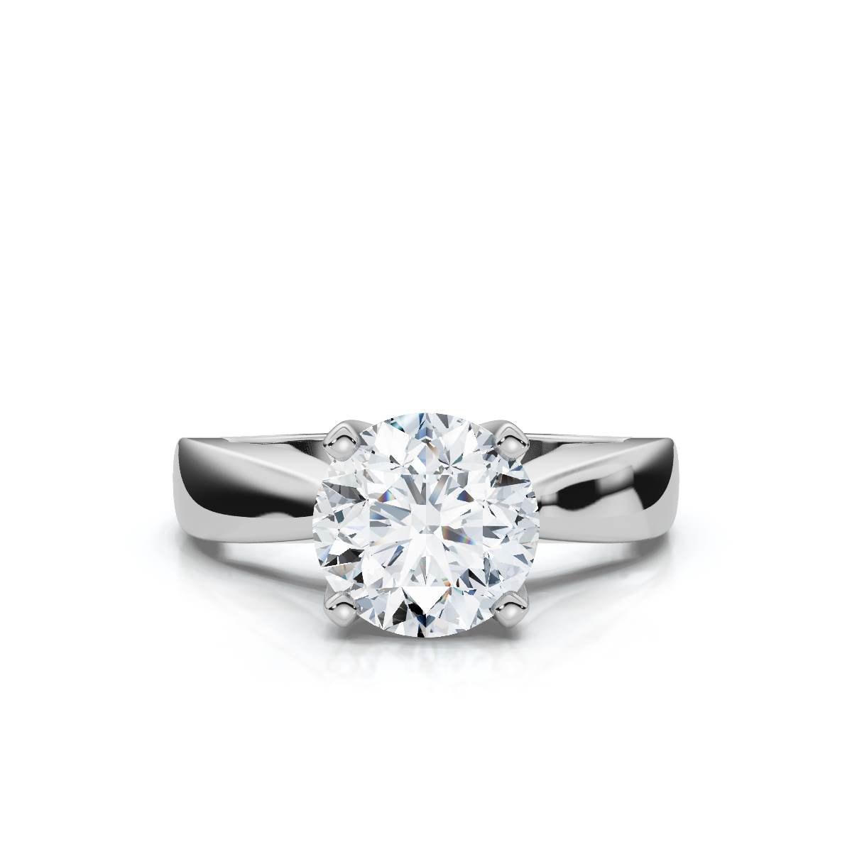 14K White Gold Ilira Hidden Accents Lab Grown Diamond Engagement Ring (1/20 ct. tw)