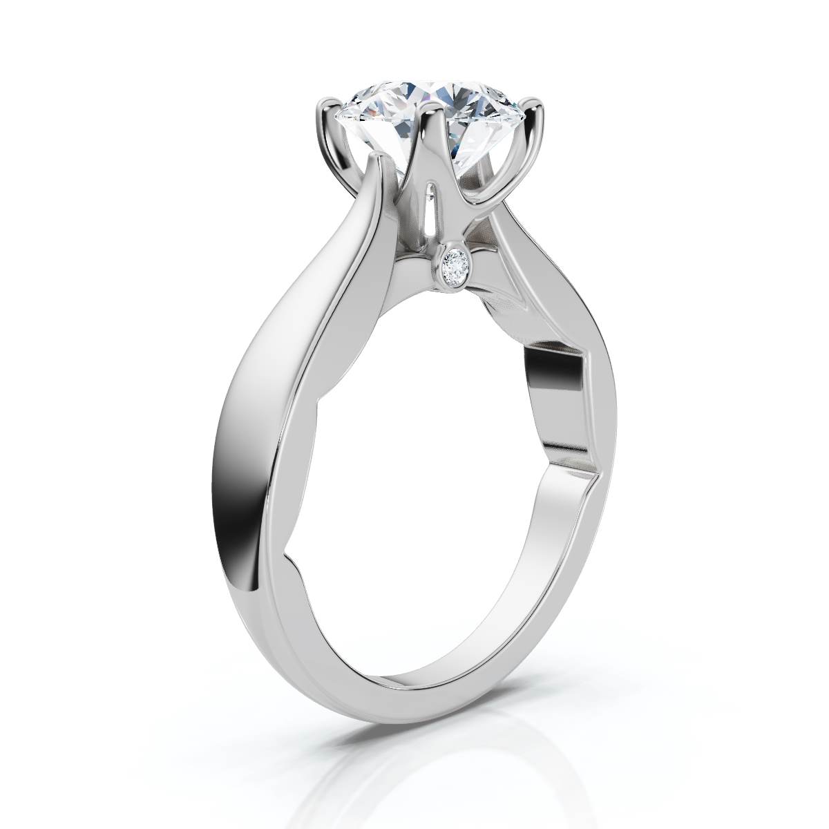 14K White Gold Ilira Hidden Accents Lab Grown Diamond Engagement Ring (1/20 ct. tw)