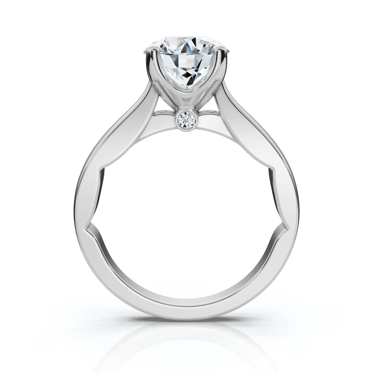 14K White Gold Ilira Hidden Accents Lab Grown Diamond Engagement Ring (1/20 ct. tw)