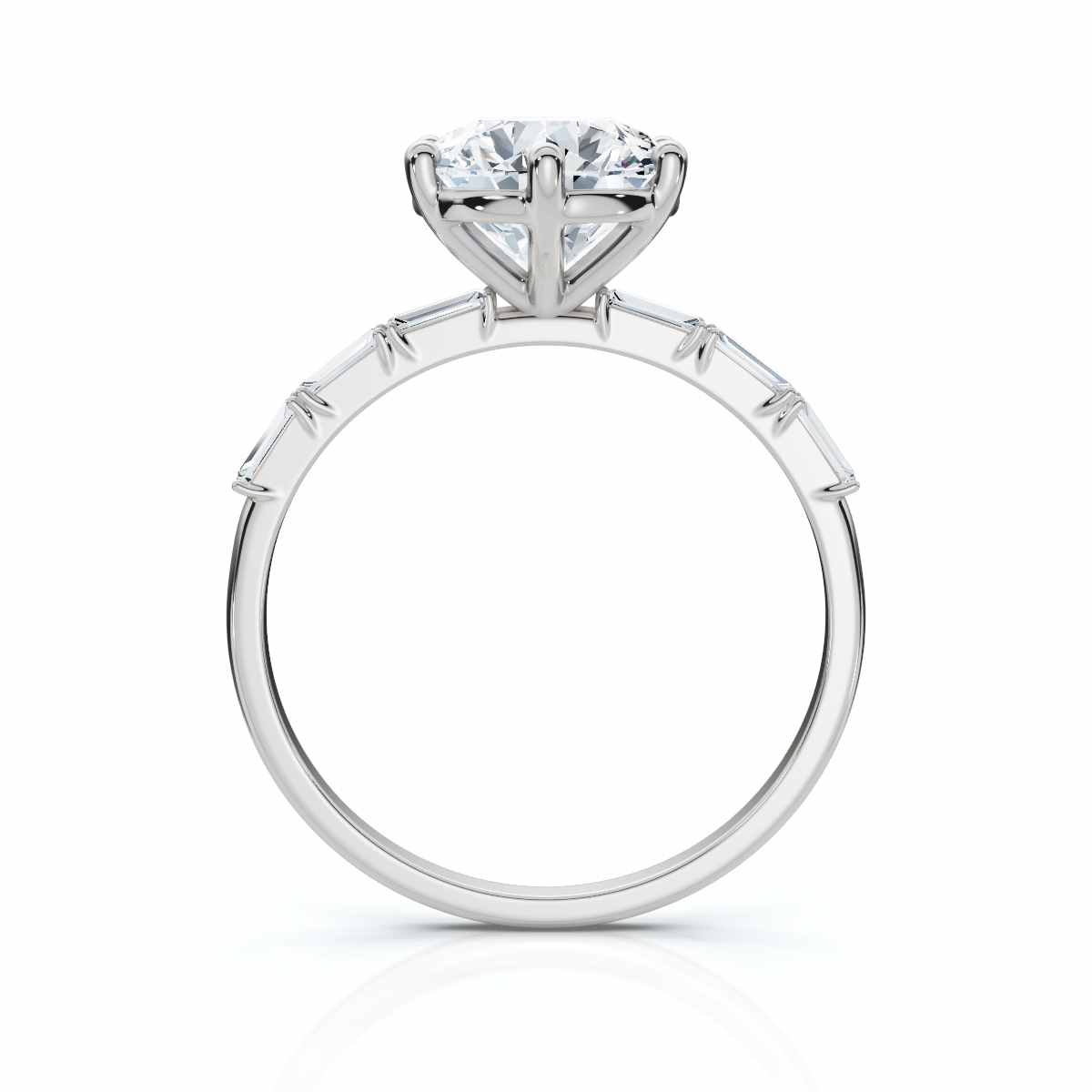 14K White Gold Briarose Accents Lab Grown Diamond Engagement Ring (1/4 ct. tw)