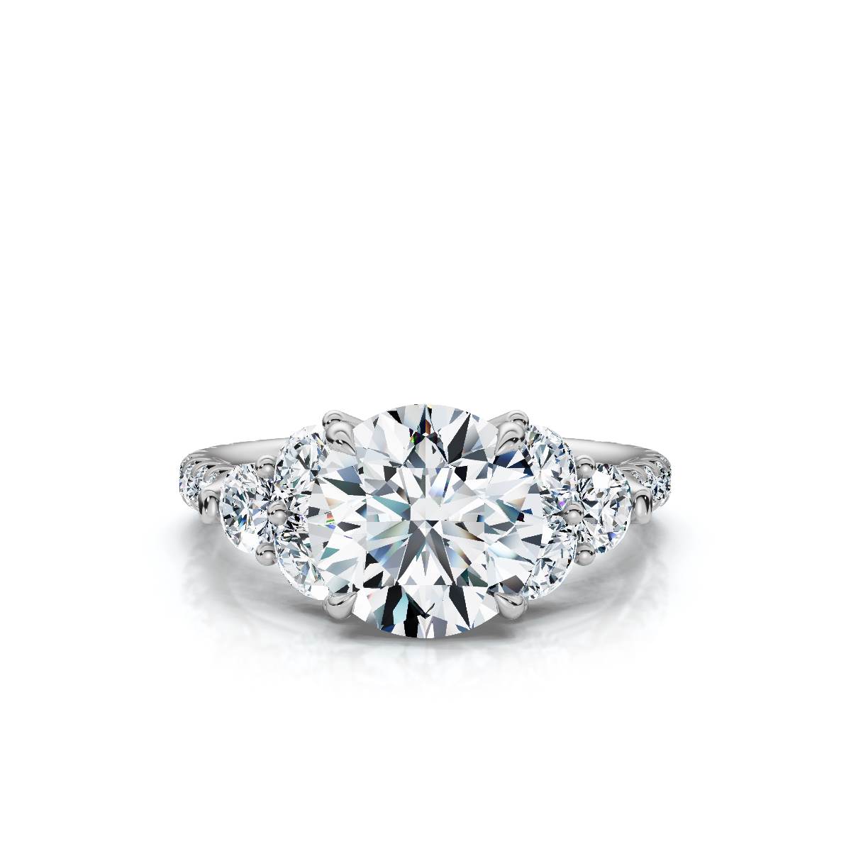 14K White Gold Aislin Accents Lab Grown Diamond Ring (5/6 ct. tw)