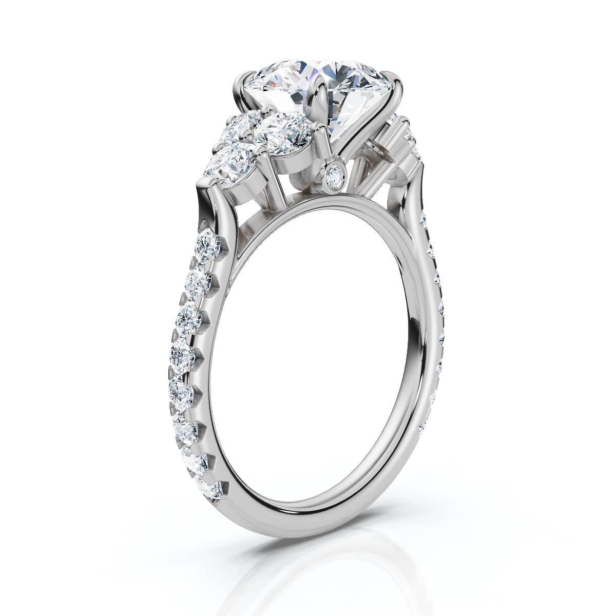 14K White Gold Aislin Accents Lab Grown Diamond Ring (5/6 ct. tw)