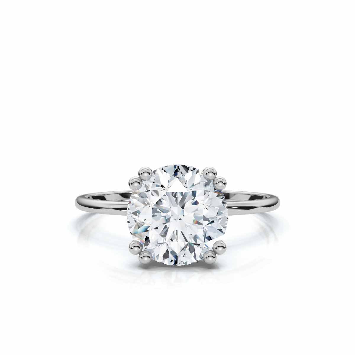 14K White Gold Serivelle Solitaire Engagement Ring 