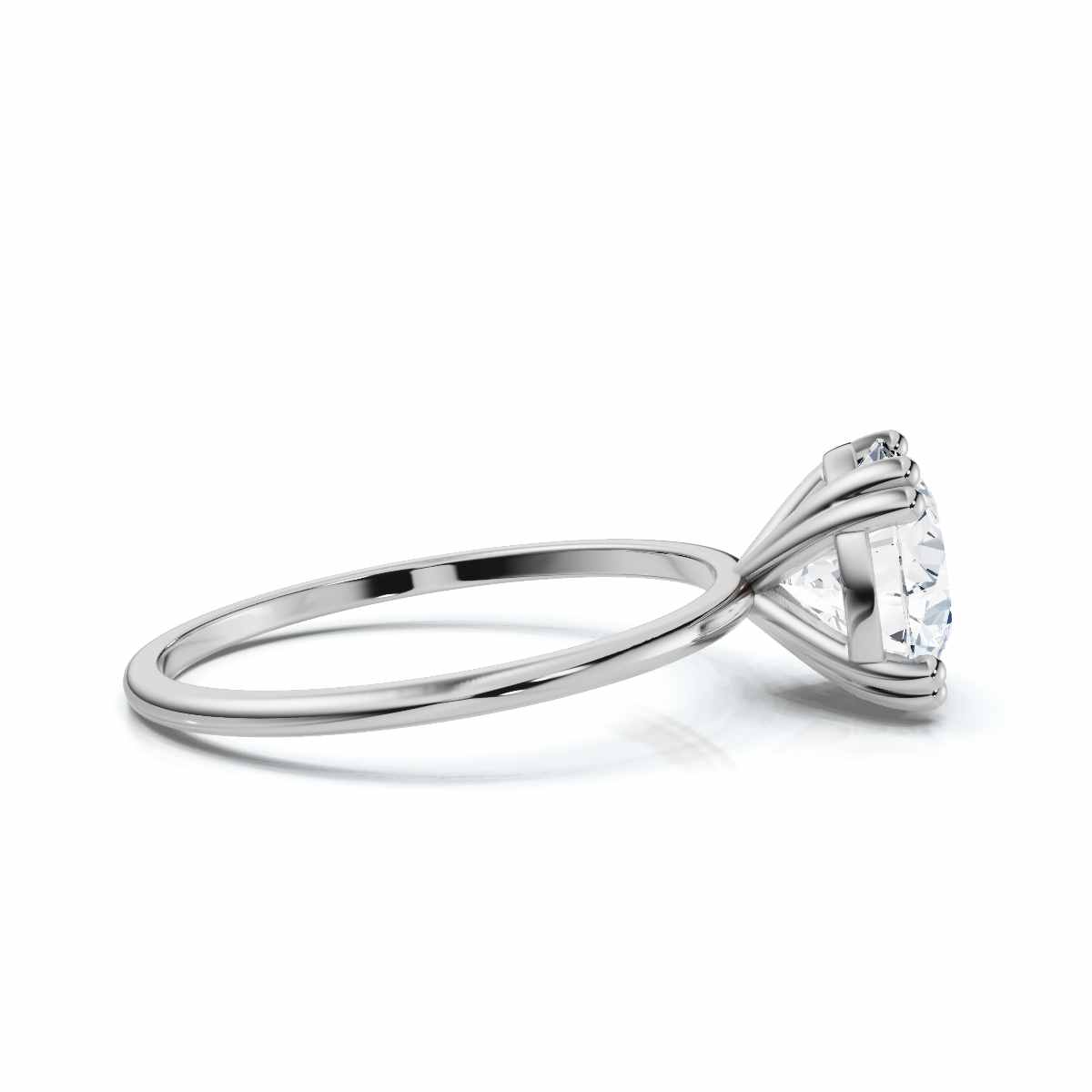 14K White Gold Serivelle Solitaire Engagement Ring 