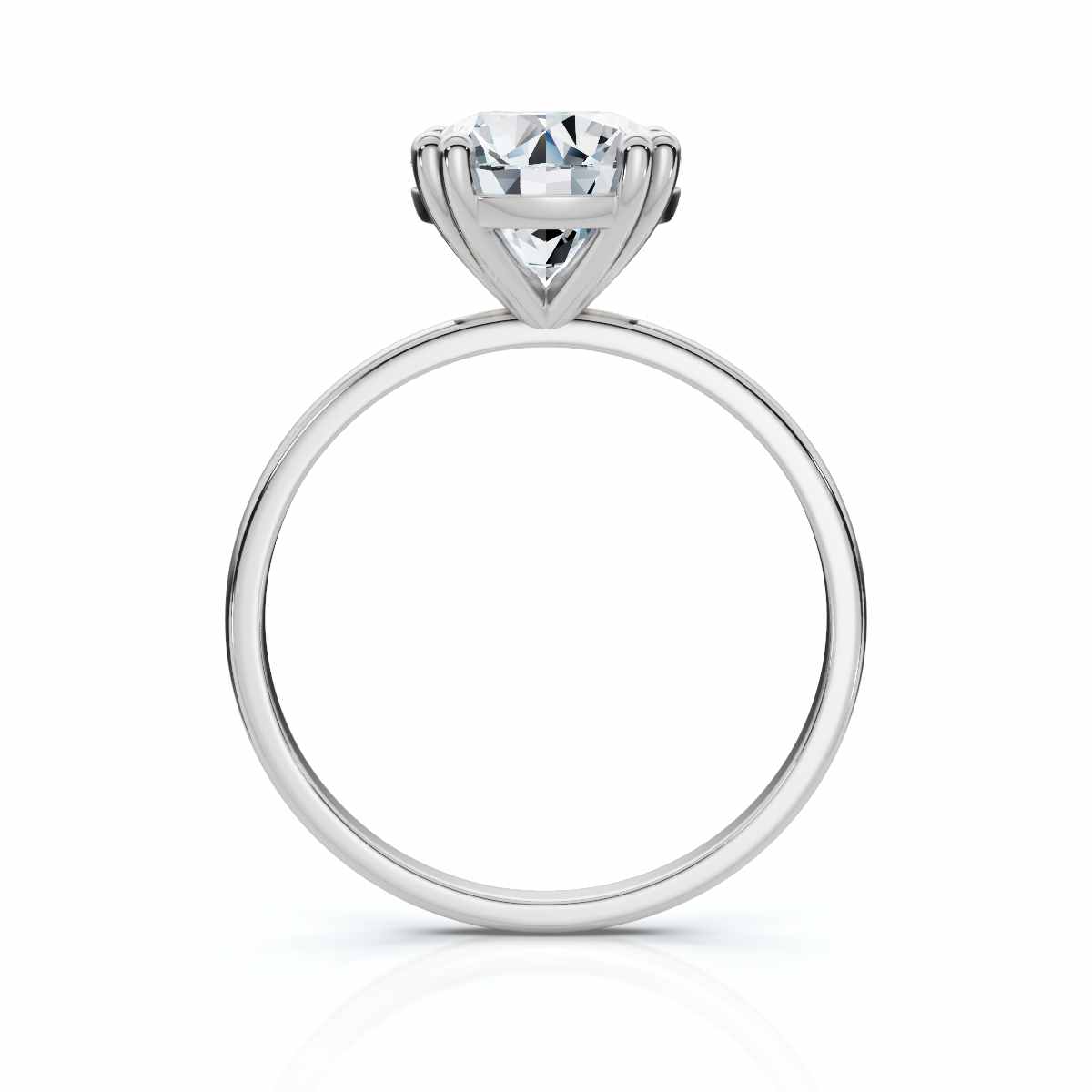 14K White Gold Serivelle Solitaire Engagement Ring 