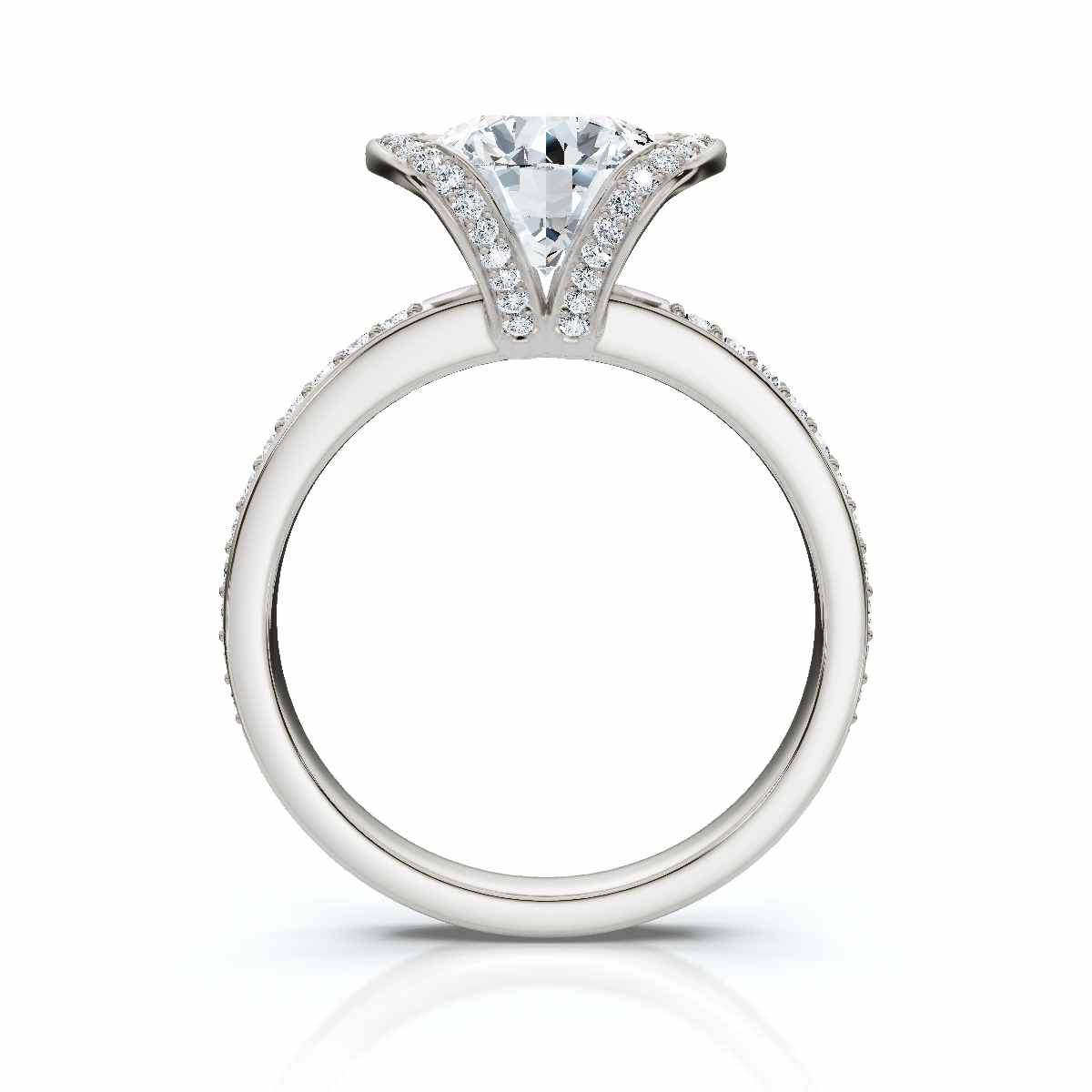 14K White Gold Amberlyn Accents Lab Grown Diamond Ring (1/3 ct. tw)