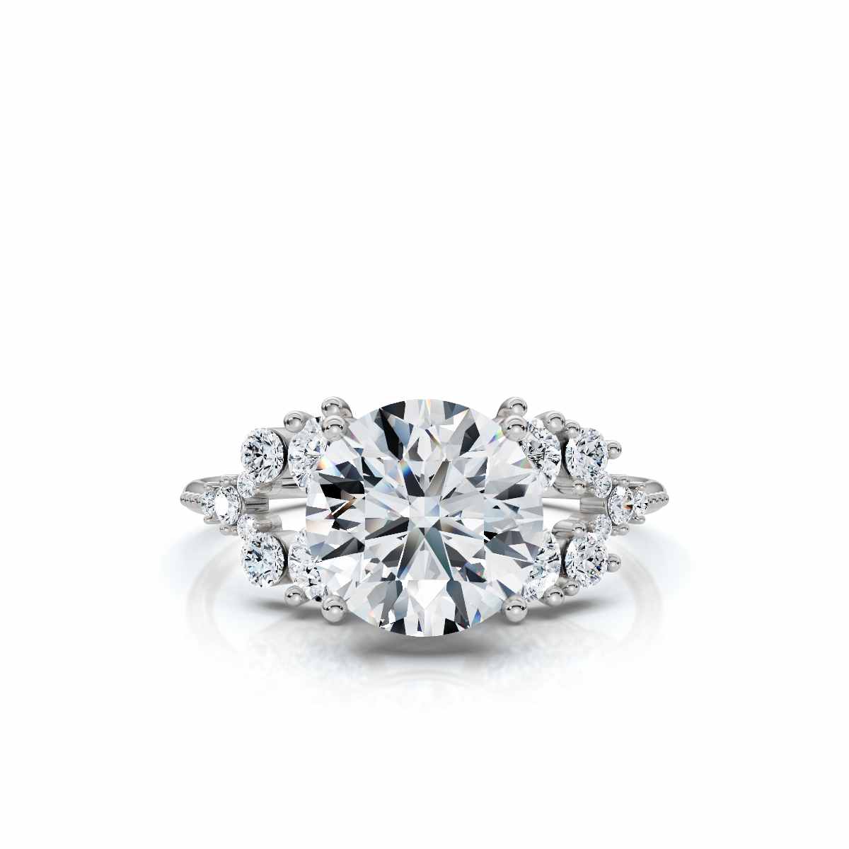 14K White Gold Xylia Accents Lab Grown Diamond Ring (3/4 ct. tw)
