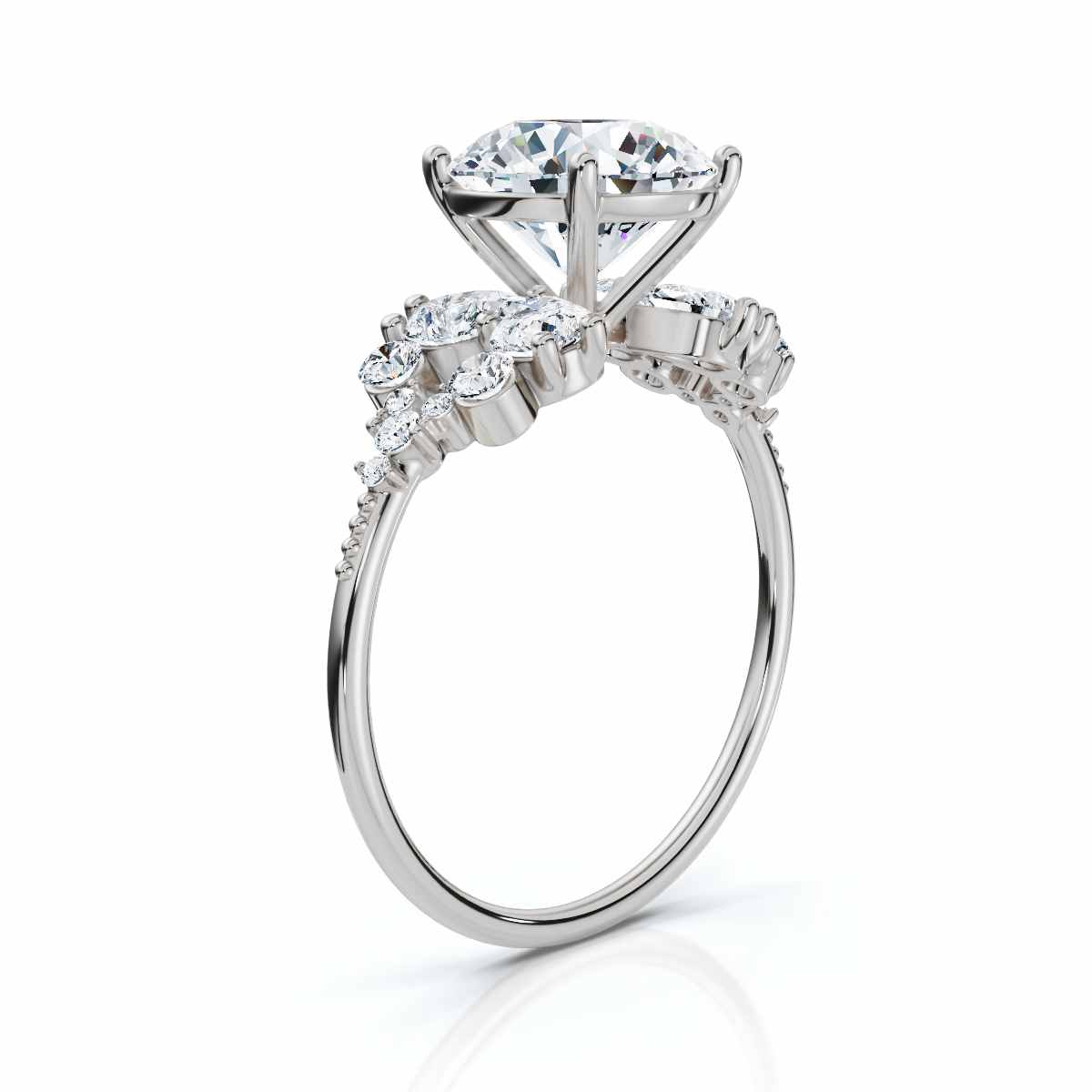 14K White Gold Xylia Accents Lab Grown Diamond Ring (3/4 ct. tw)