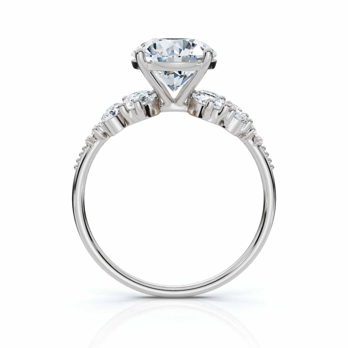 14K White Gold Xylia Accents Lab Grown Diamond Ring (3/4 ct. tw)