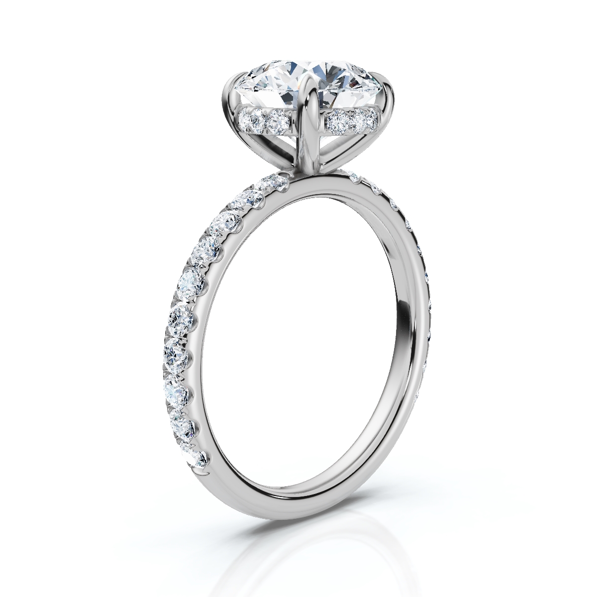 14K White Gold Eulalie Hidden Accents Lab Grown Diamond Ring (2/5 ct. tw)