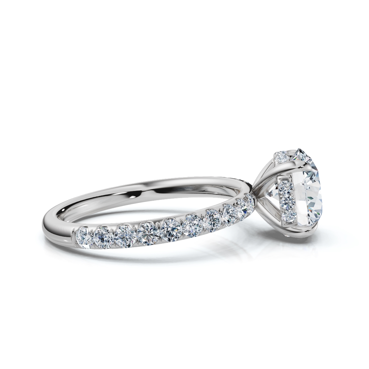 14K White Gold Eulalie Hidden Accents Lab Grown Diamond Ring (2/5 ct. tw)