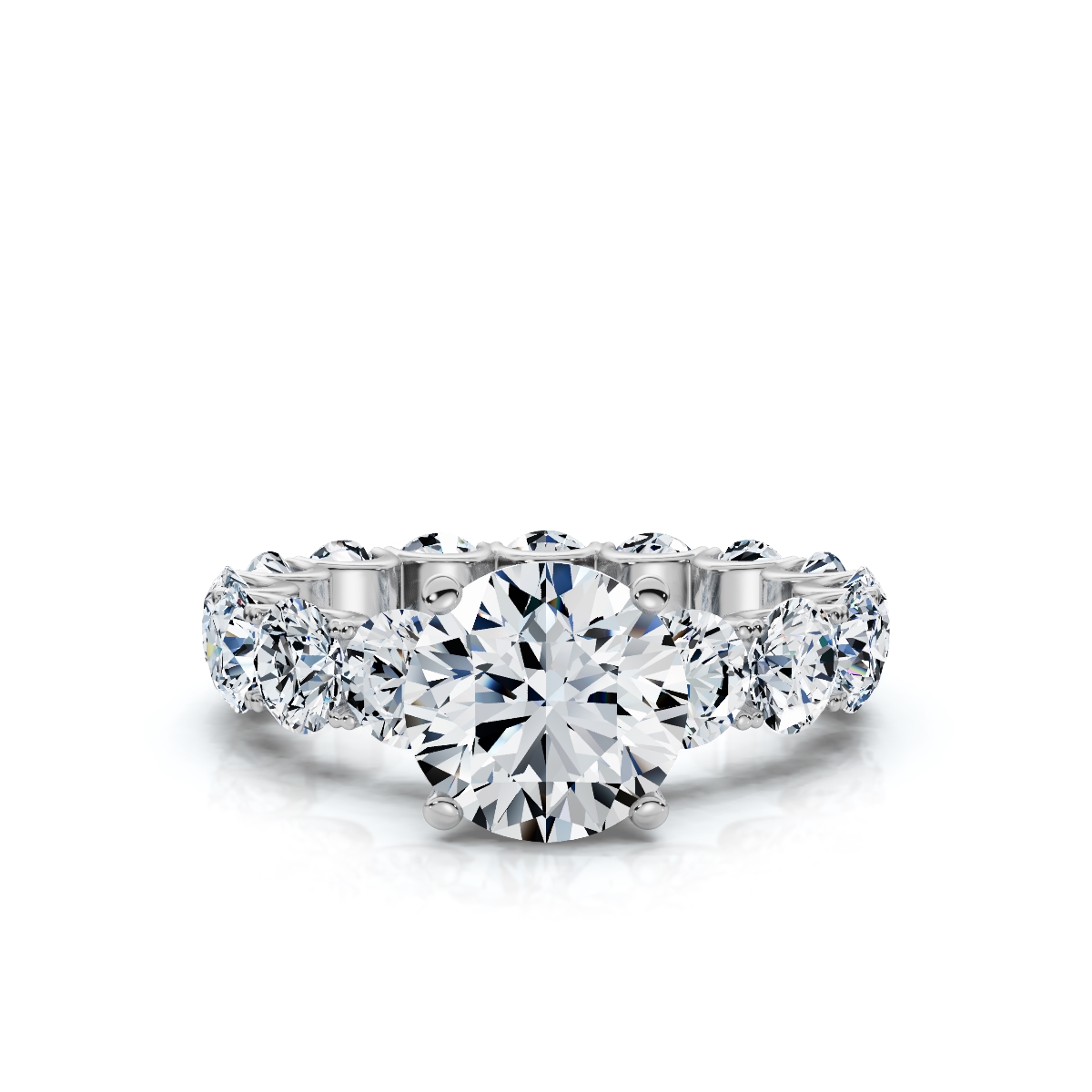 14K White Gold Shay Scalloped Lab Grown Diamond Ring (3 3/4 ct. tw)